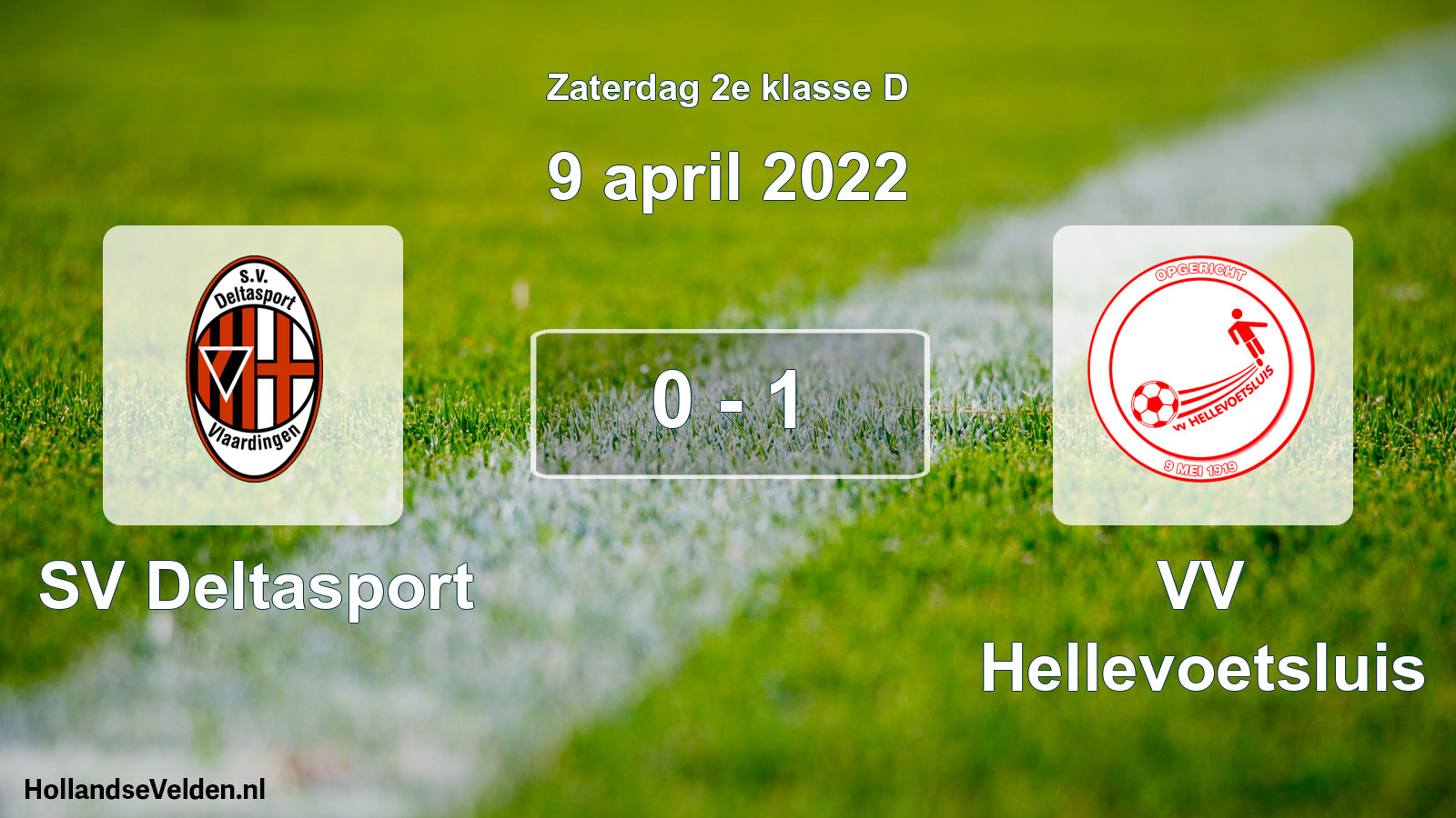 Total number of matches played: SV Deltasport - VV Hellevoetsluis 0 - 1 (9 April 2022)