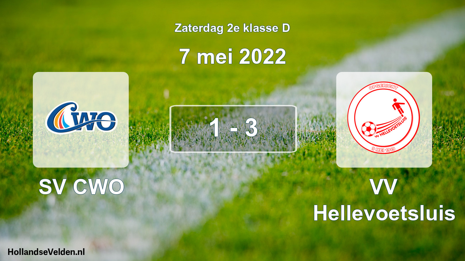 Total number of matches played: SV CWO - VV Hellevoetsluis 1 - 3 (7 May 2022)