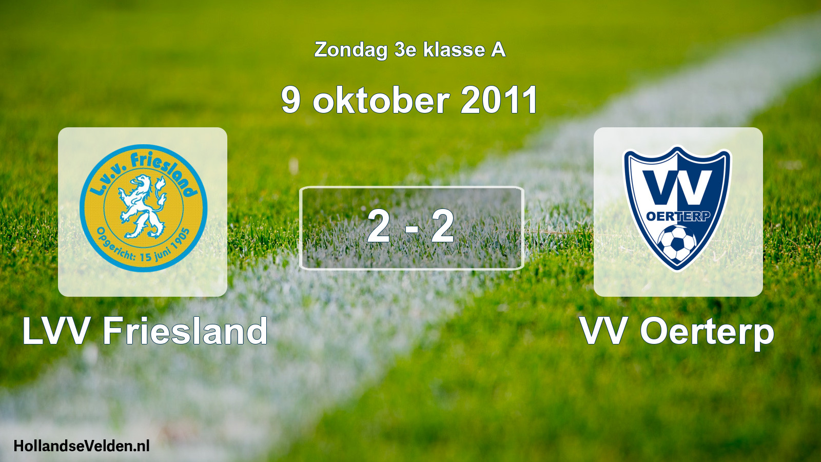 Total number of matches played: LVV Friesland - VV Oerterp 2 - 2 (9 October 2011)