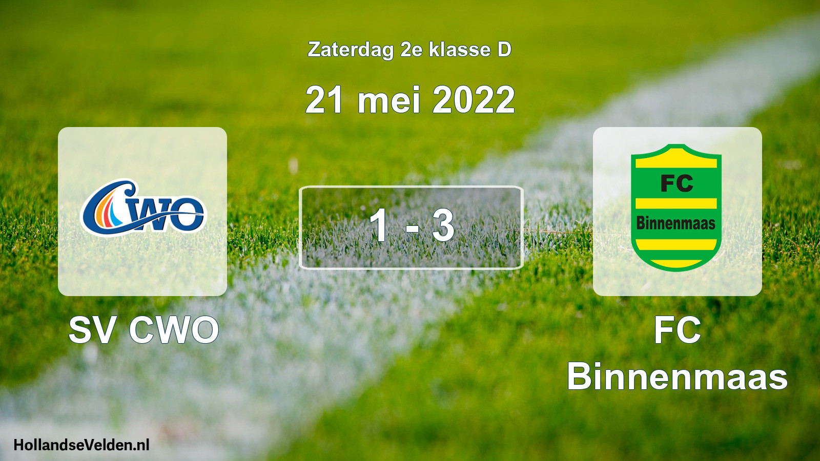 Total number of matches played: SV CWO - FC Binnenmaas 1 - 3 (21 May 2022)