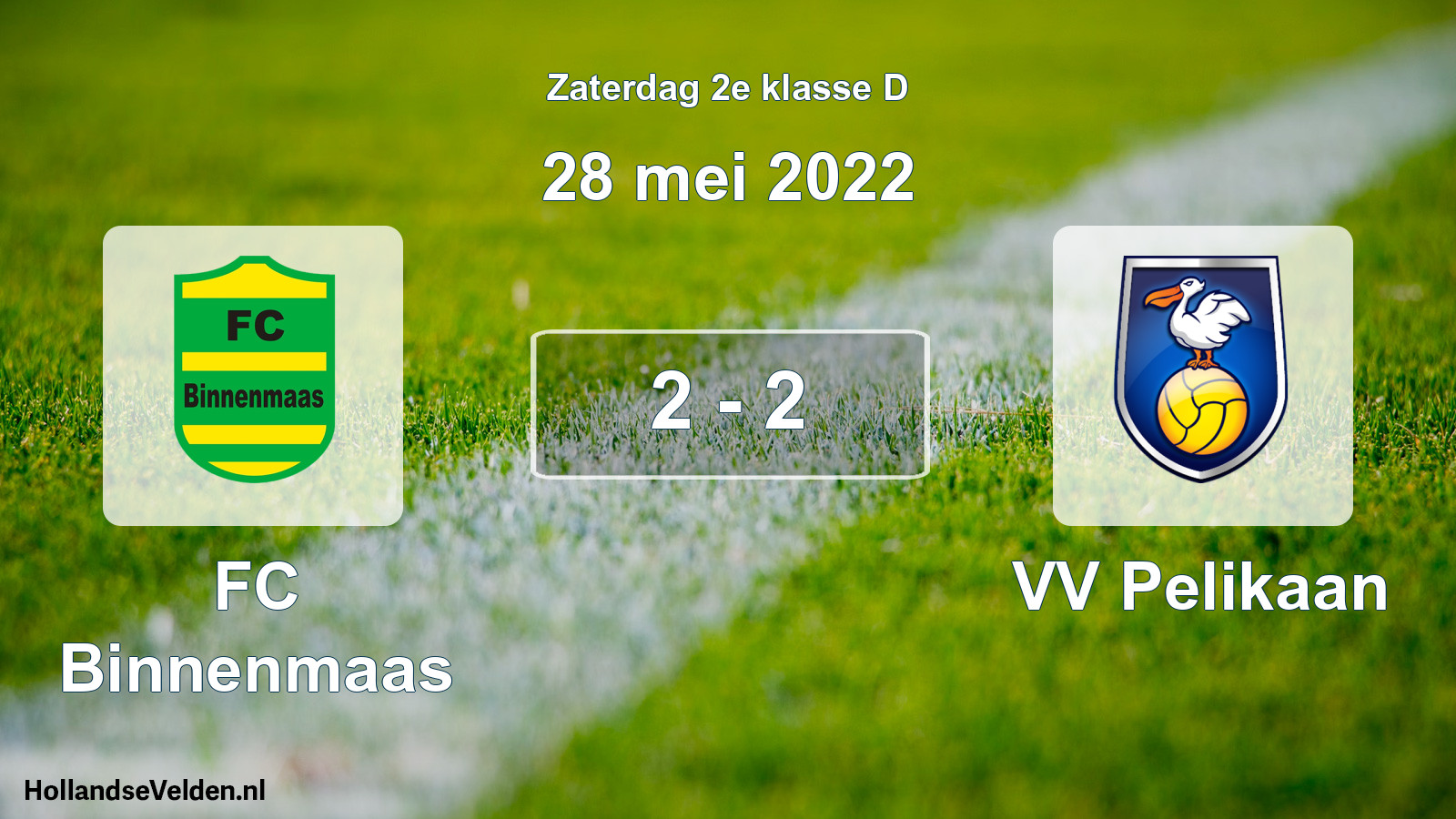 Total number of matches played: FC Binnenmaas - VV Pelikaan 2 - 2 (28 May 2022)