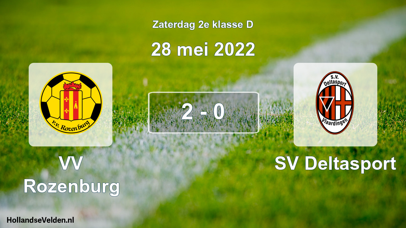 Total number of matches played: VV Rozenburg - SV Deltasport 2 - 0 (28 May 2022)