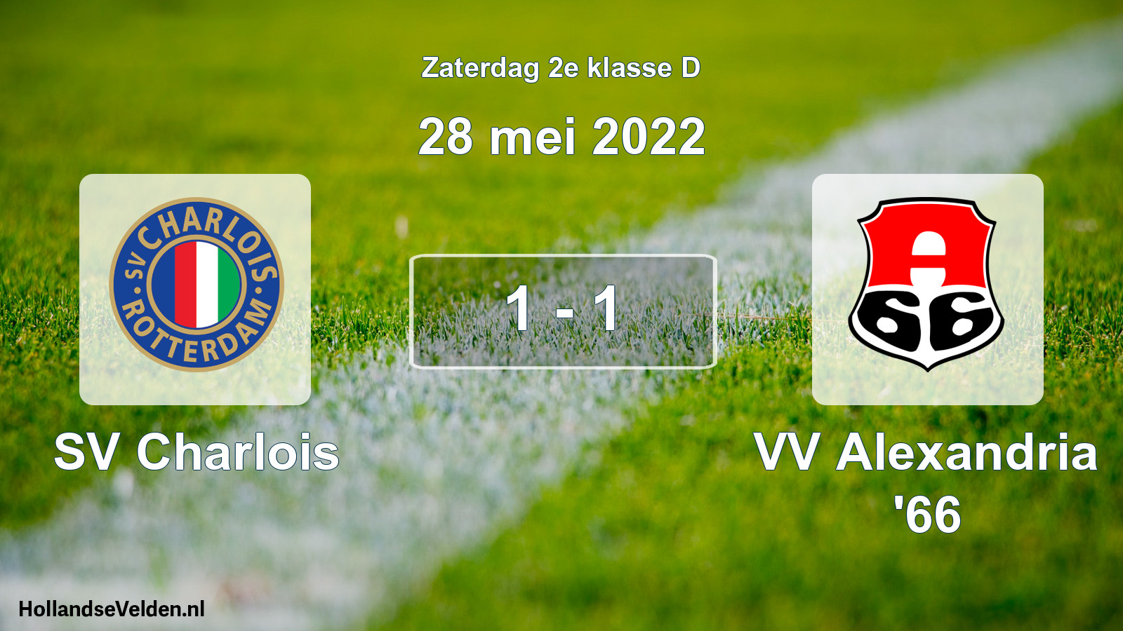 Total number of matches played: SV Charlois - VV Alexandria '66 1 - 1 (28 May 2022)