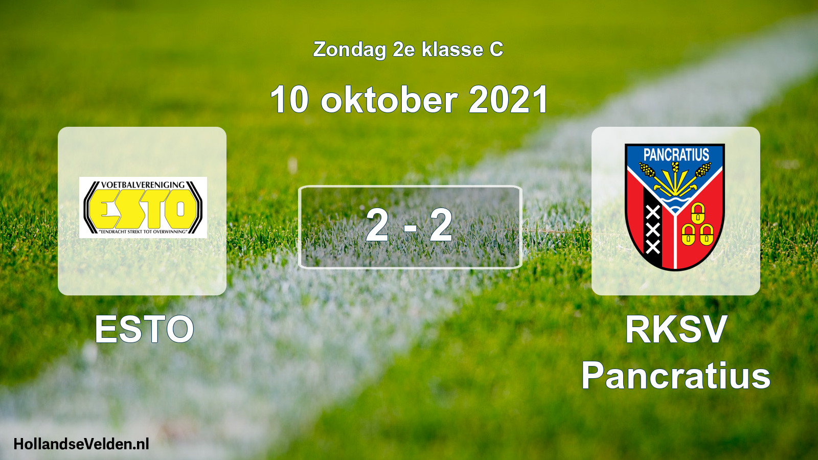 Total number of matches played: ESTO - RKSV Pancratius 2 - 2 (10 October 2021)