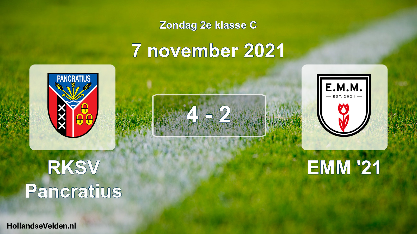 Total number of matches played: RKSV Pancratius - EMM '21 4 - 2 (7 November 2021)