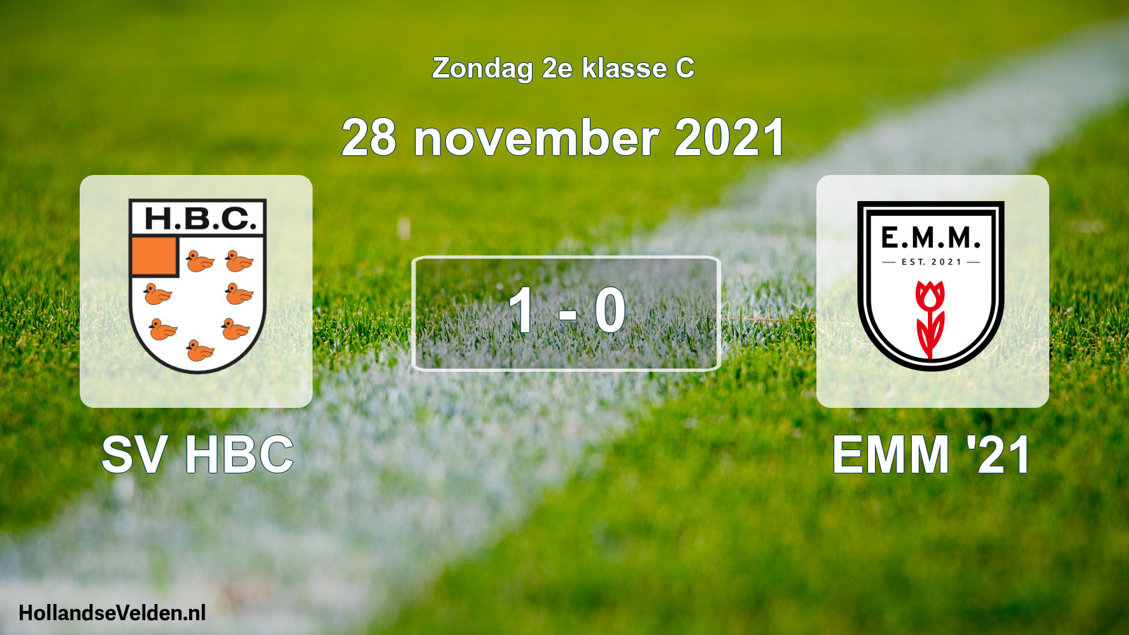Total number of matches played: SV HBC - EMM '21 1 - 0 (28 November 2021)