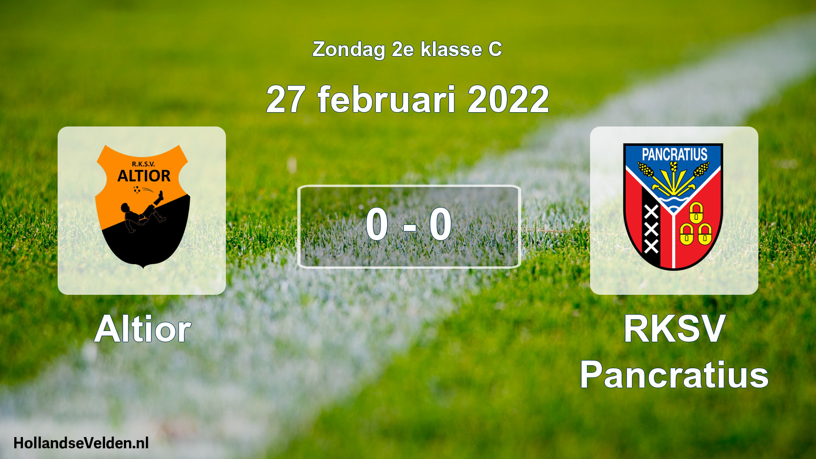 Total number of matches played: Altior - RKSV Pancratius 0 - 0 (27 February 2022)