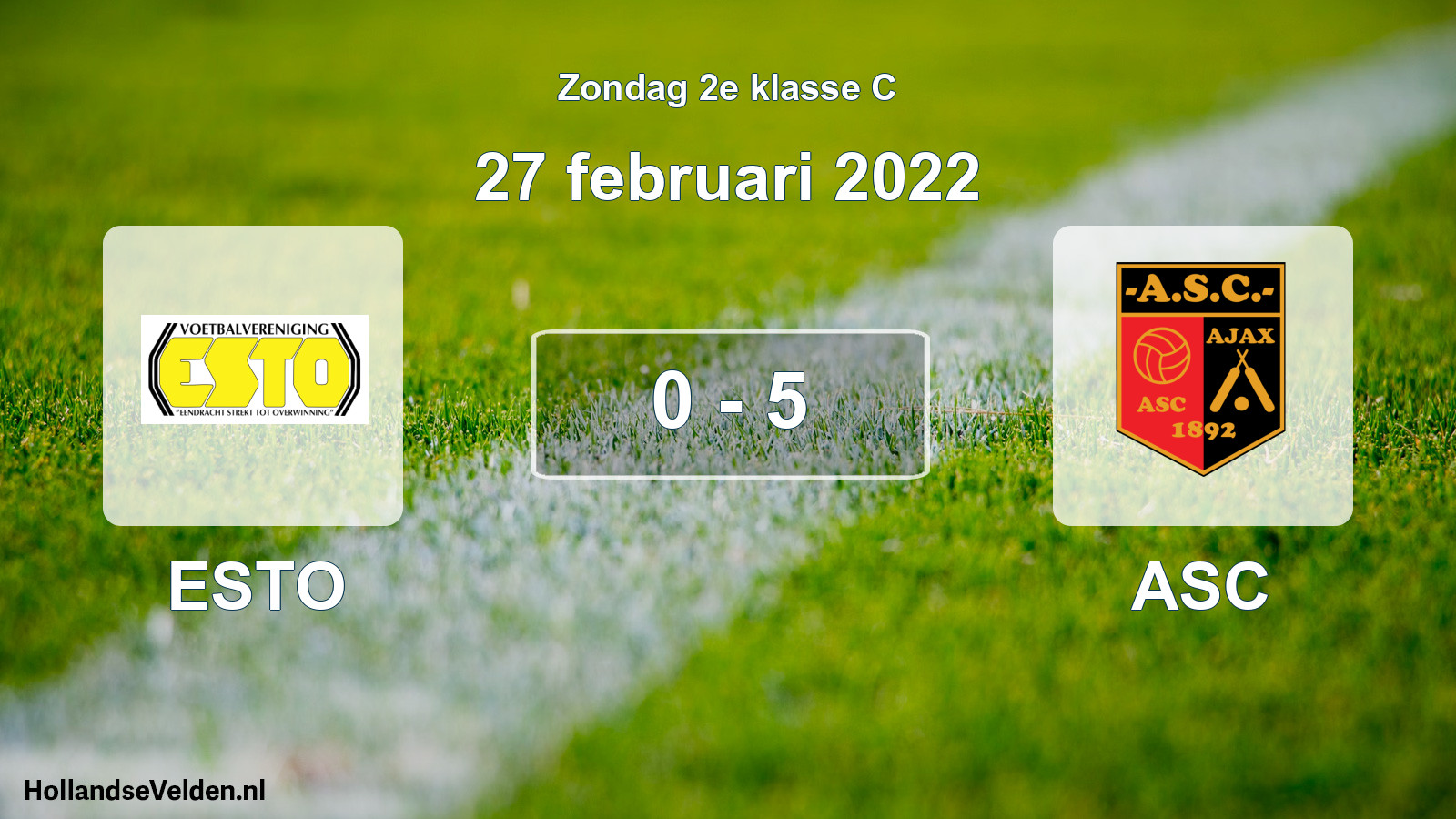 Total number of matches played: ESTO - ASC 0 - 5 (27 February 2022)