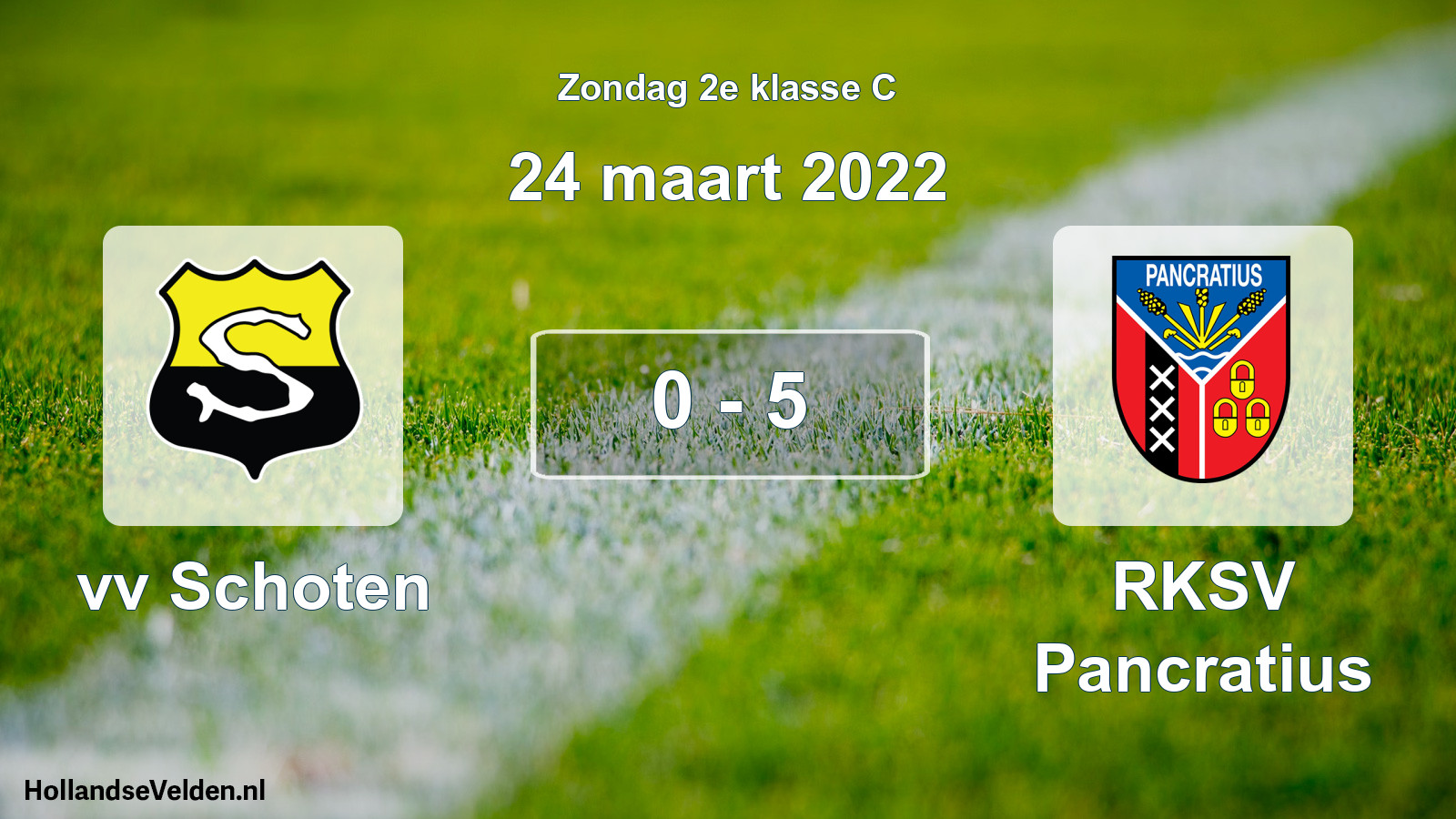 Total number of matches played: vv Schoten - RKSV Pancratius 0 - 5 (24 March 2022)