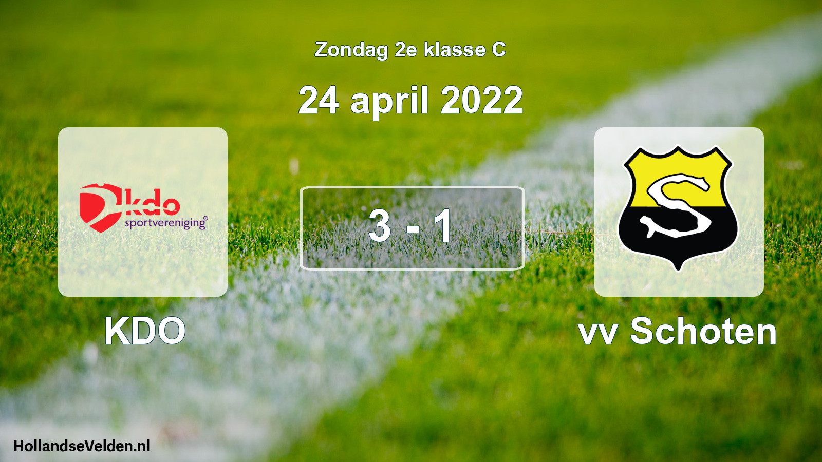 Total number of matches played: KDO - vv Schoten 3 - 1 (24 April 2022)