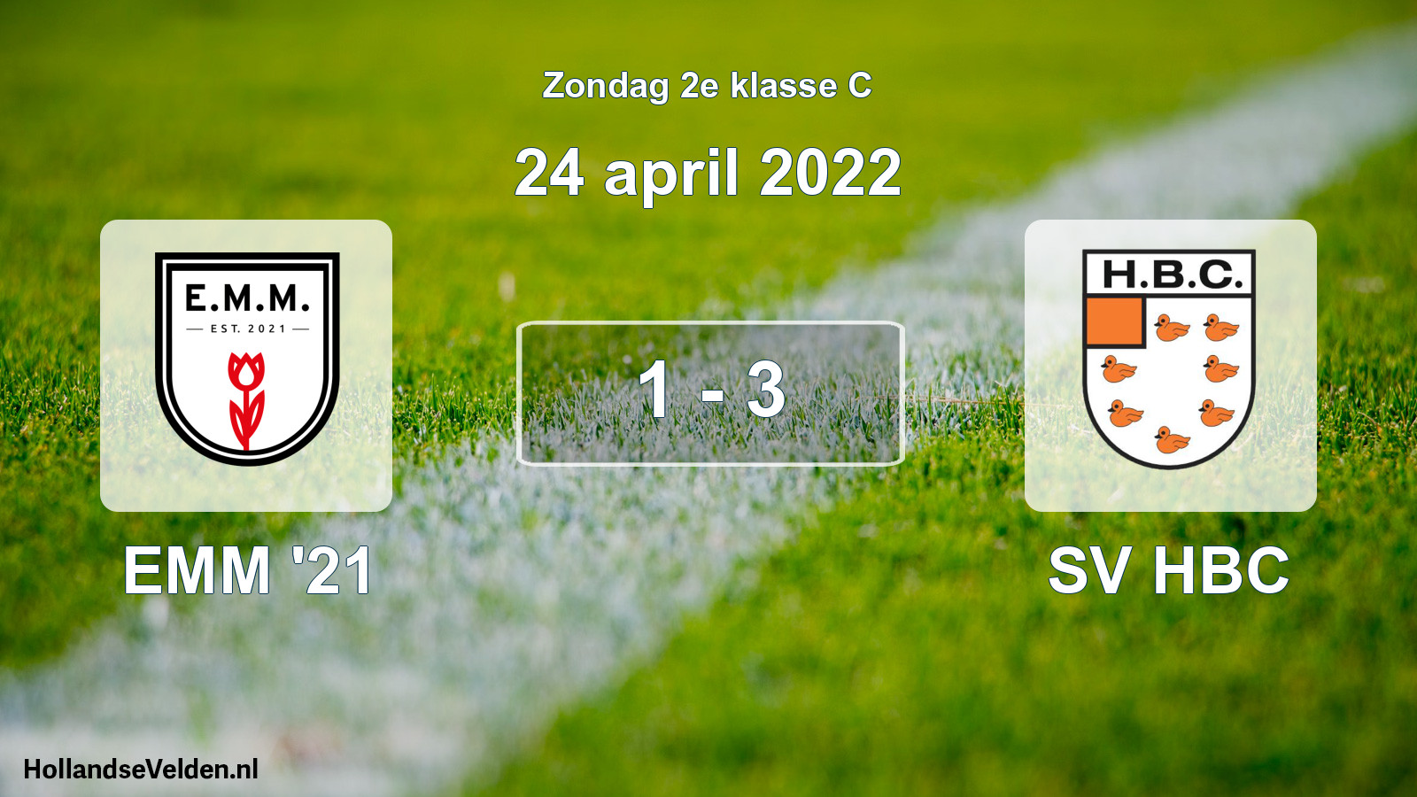 Total number of matches played: EMM '21 - SV HBC 1 - 3 (24 April 2022)
