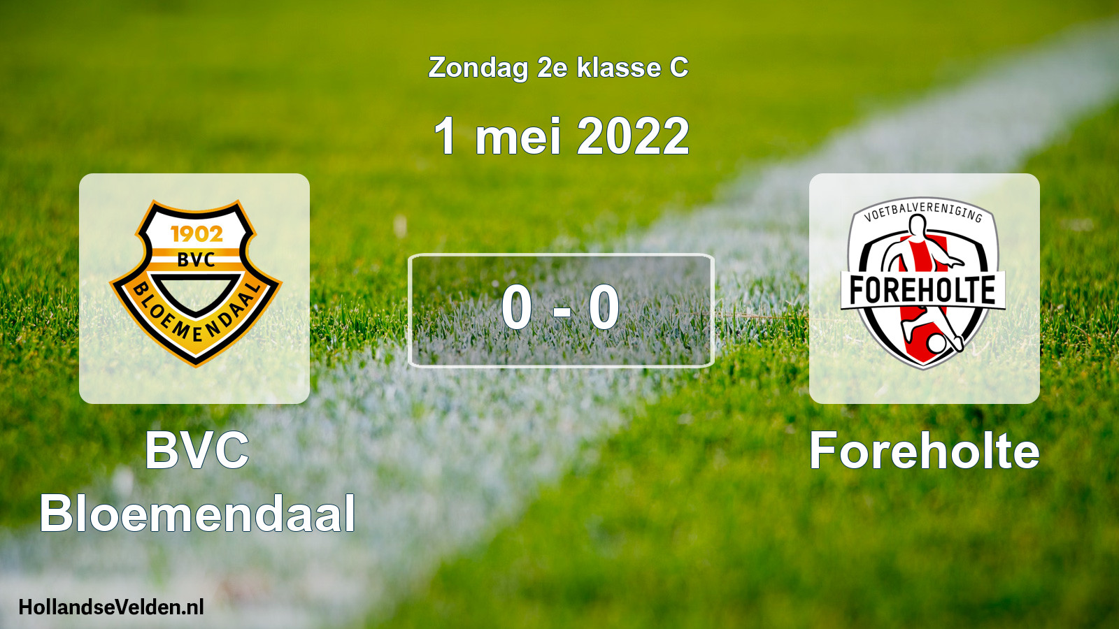 Total number of matches played: BVC Bloemendaal - Foreholte 0 - 0 (1 May 2022)
