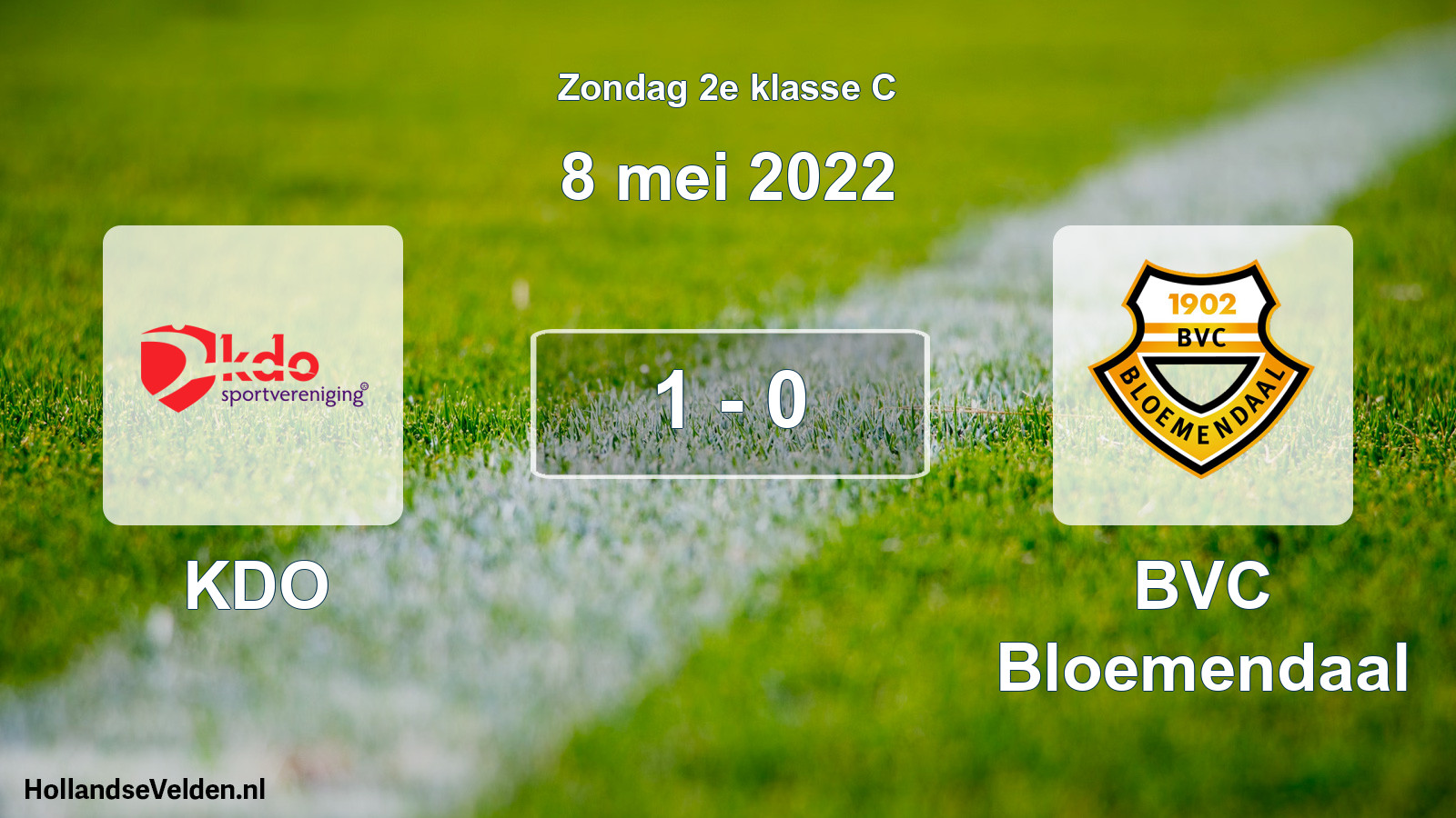 Total number of matches played: KDO - BVC Bloemendaal 1 - 0 (8 May 2022)