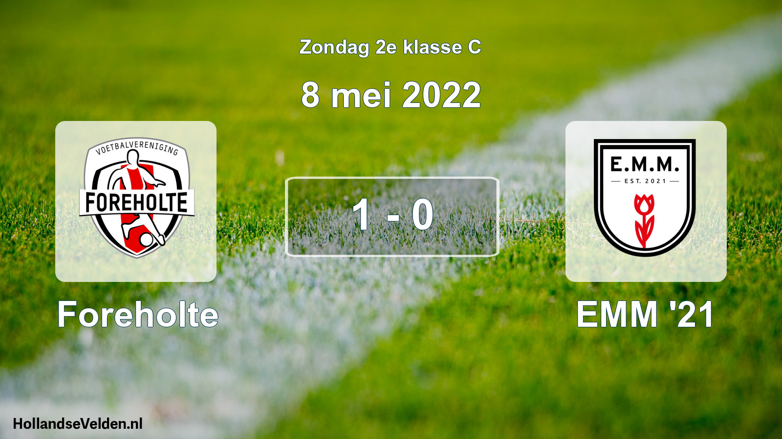 Total number of matches played: Foreholte - EMM '21 1 - 0 (8 May 2022)