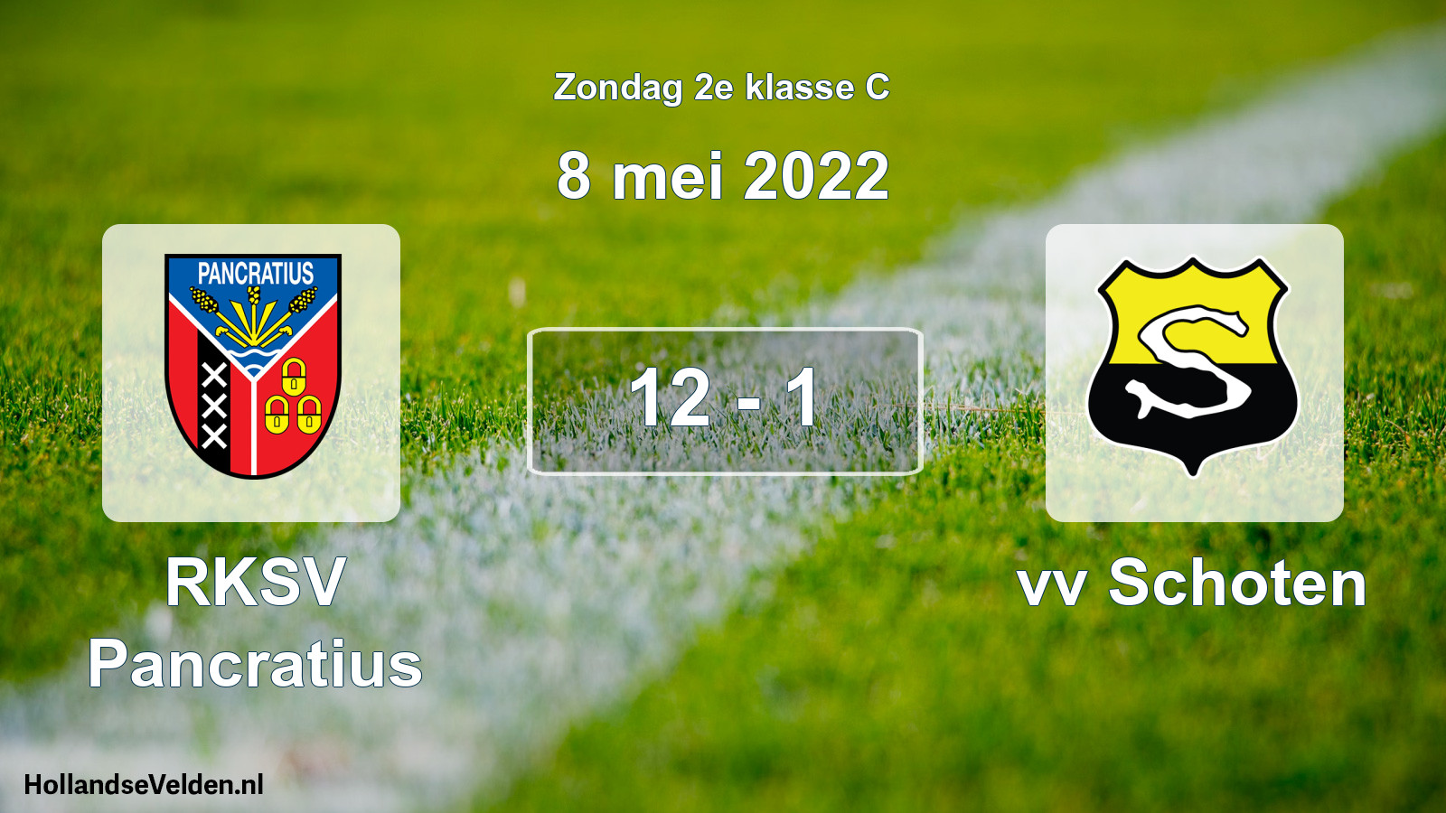 Total number of matches played: RKSV Pancratius - vv Schoten 12 - 1 (8 May 2022)