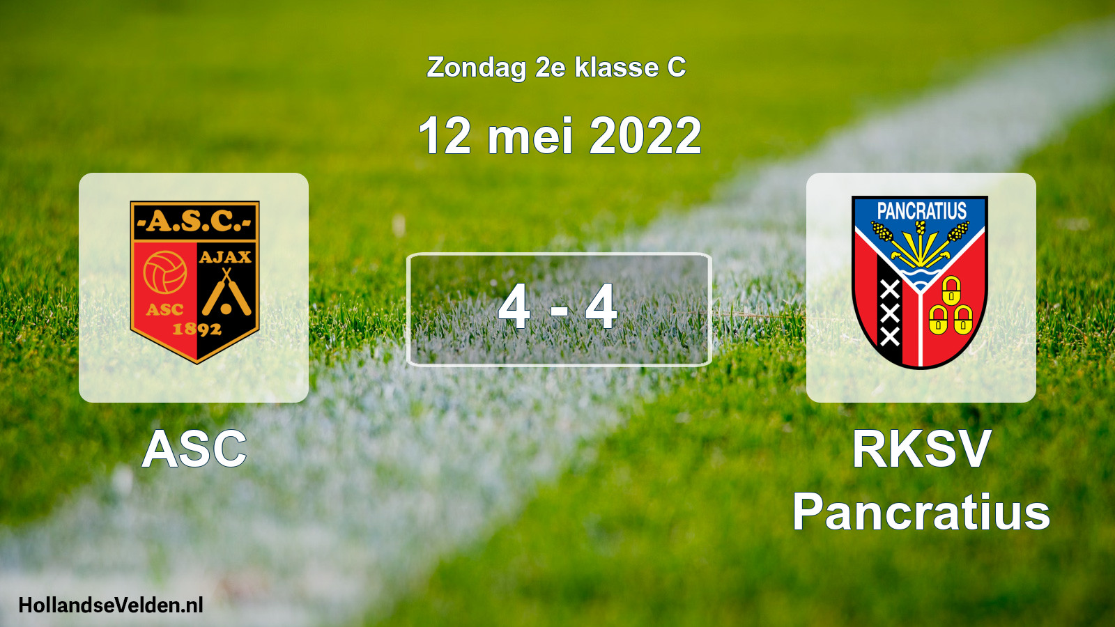 Total number of matches played: ASC - RKSV Pancratius 4 - 4 (12 May 2022)