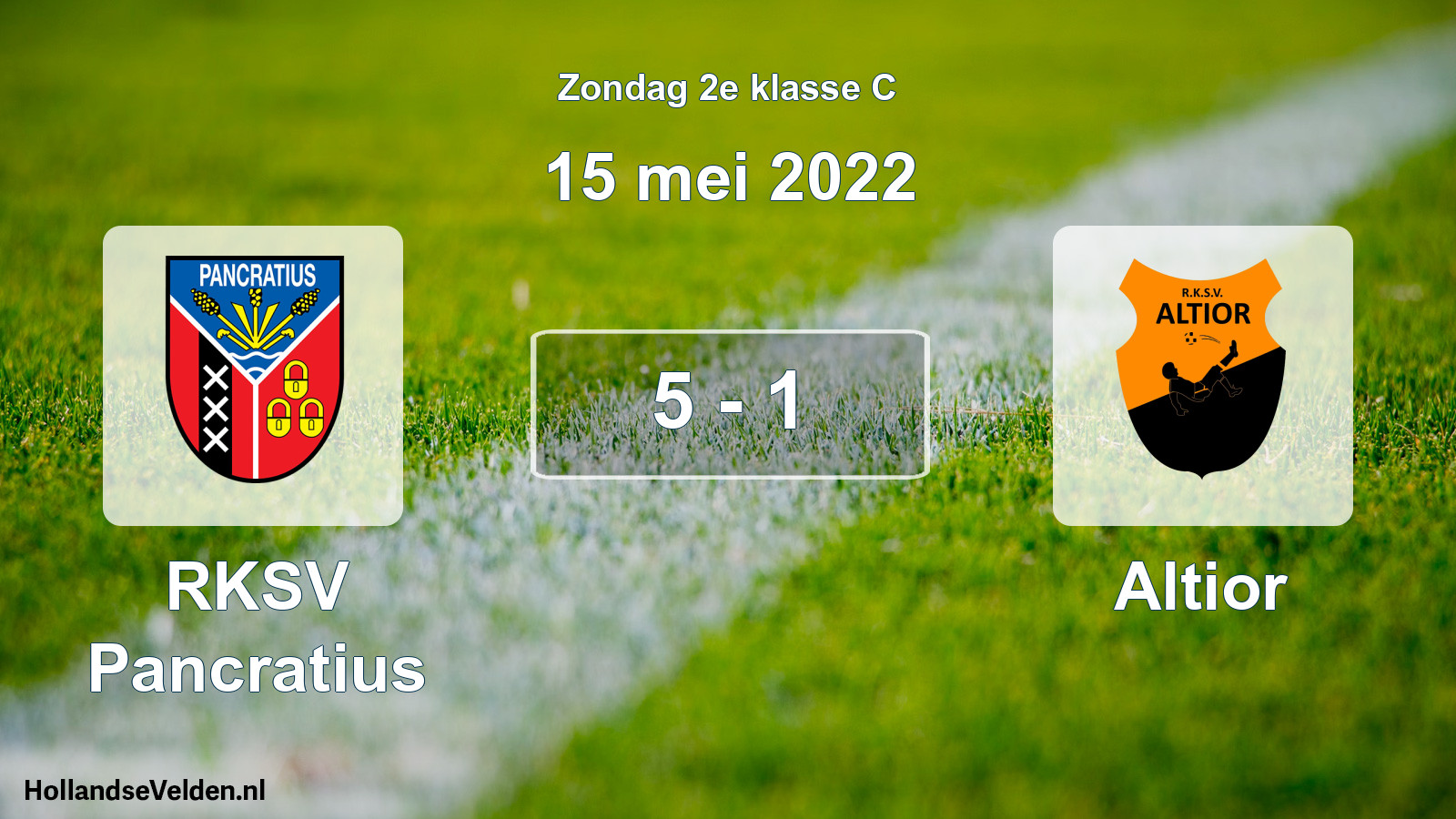 Total number of matches played: RKSV Pancratius - Altior 5 - 1 (15 May 2022)