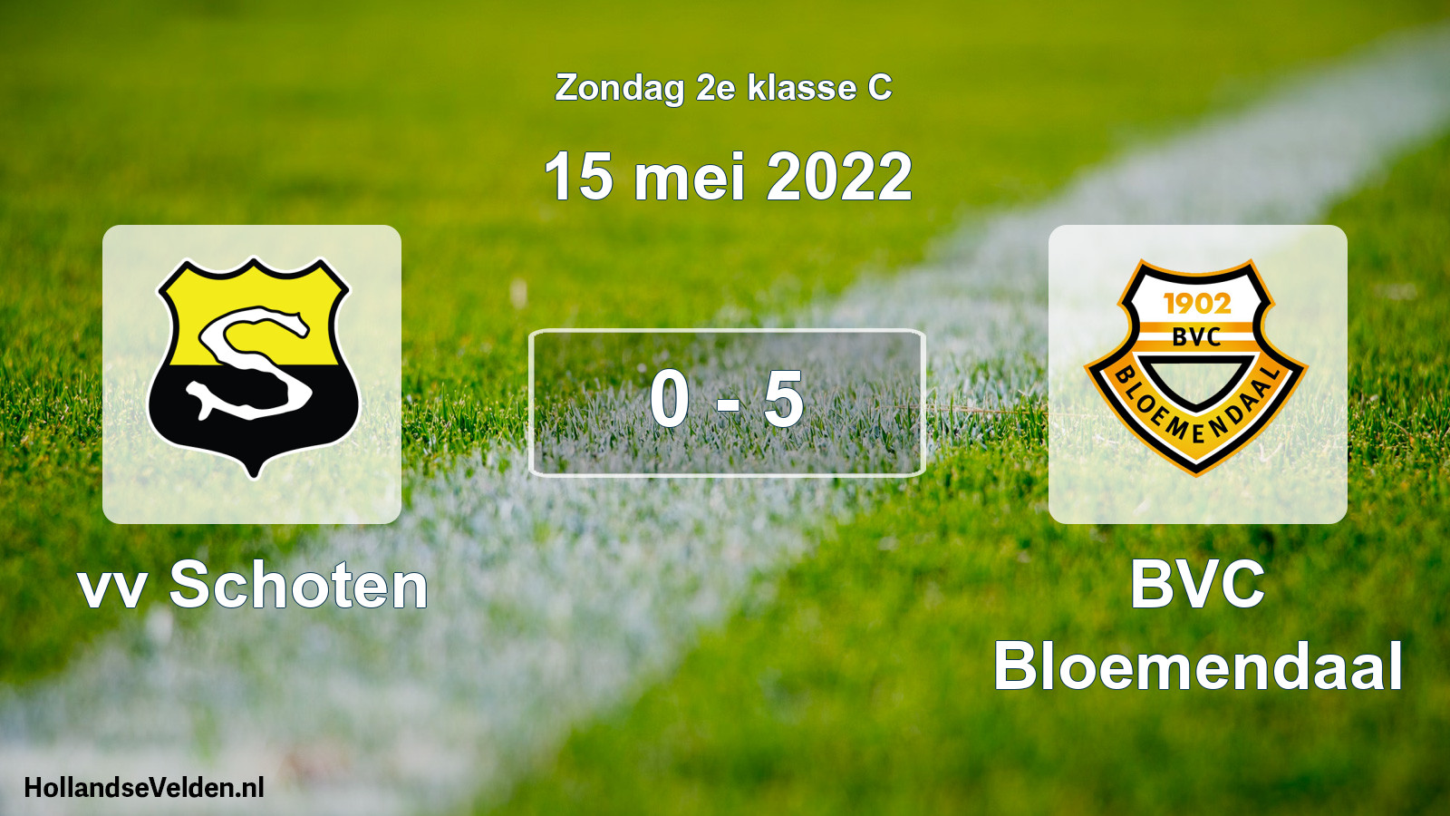 Total number of matches played: vv Schoten - BVC Bloemendaal 0 - 5 (15 May 2022)