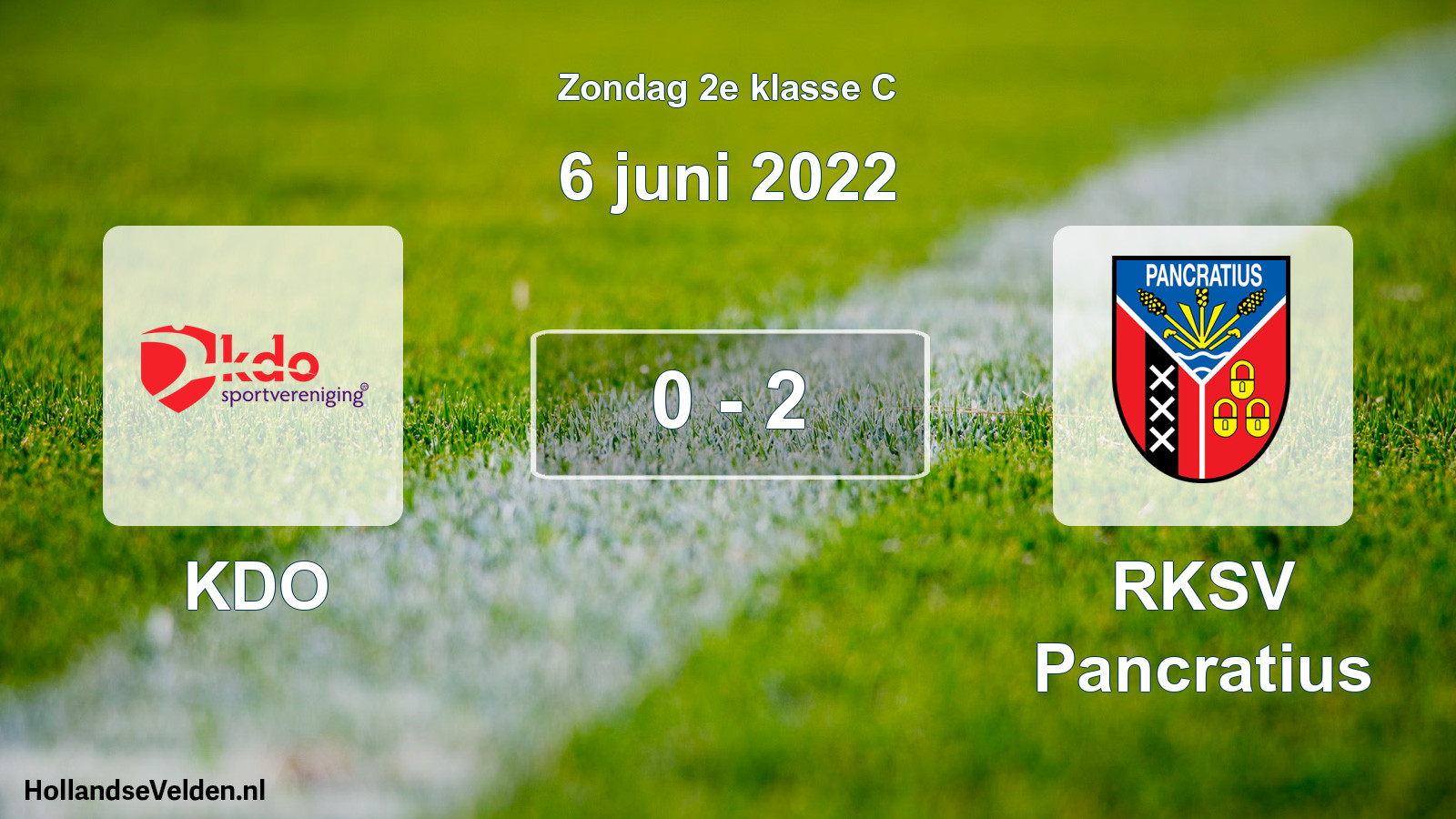 Total number of matches played: KDO - RKSV Pancratius 0 - 2 (6 June 2022)