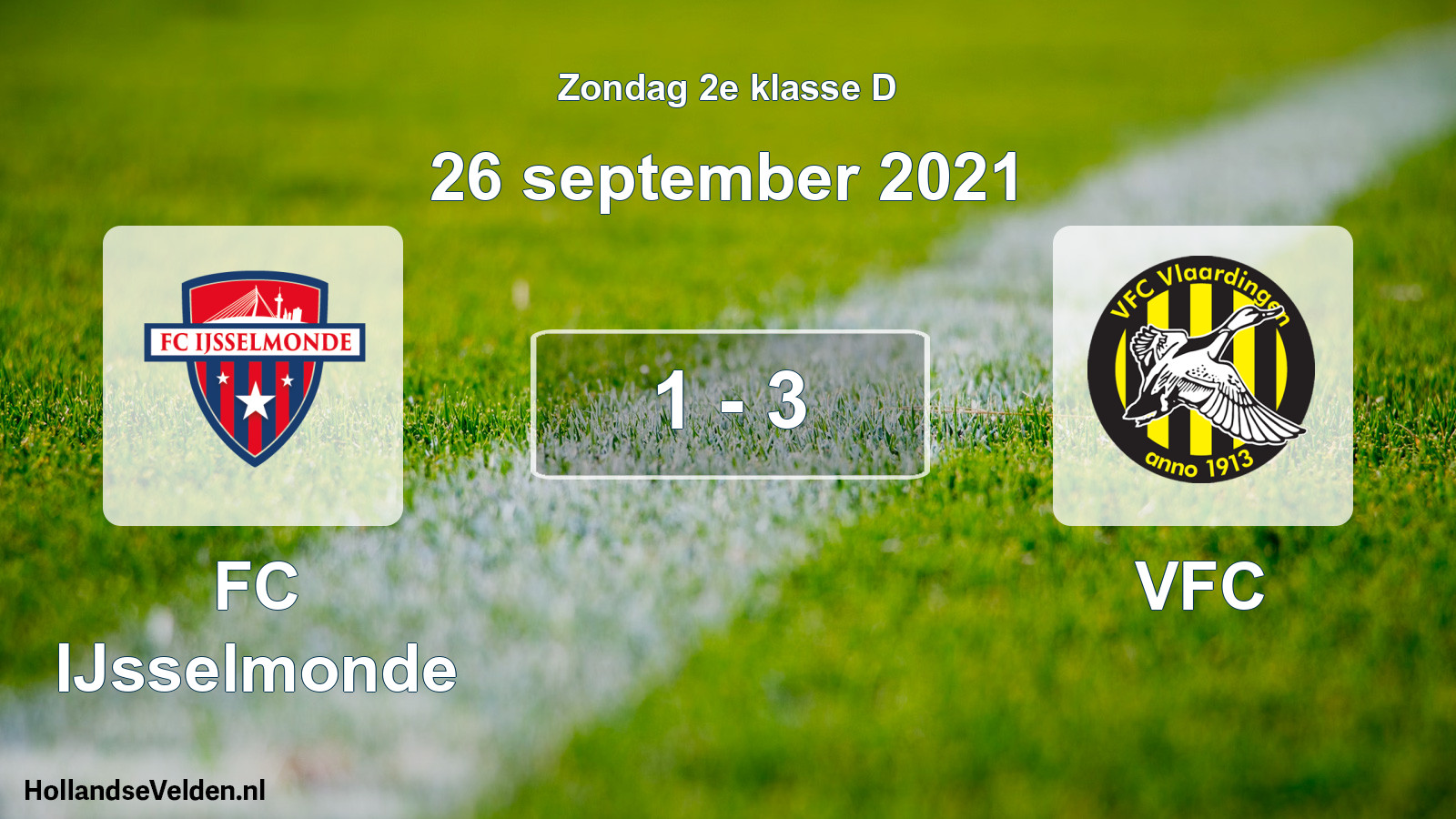 Total number of matches played: FC IJsselmonde - VFC 1 - 3 (26 September 2021)