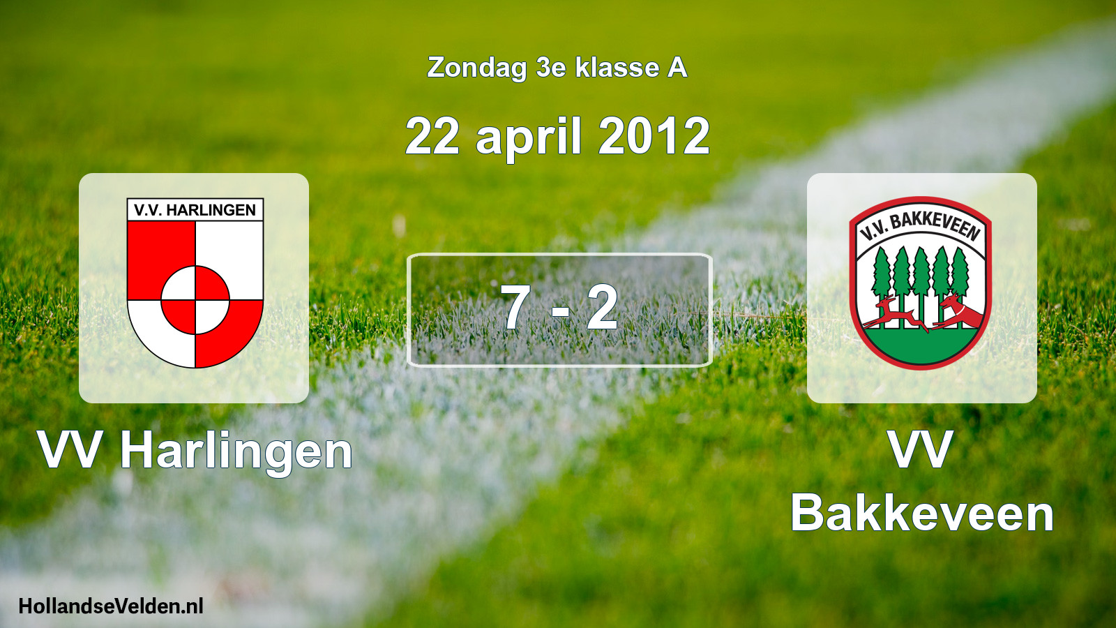 Total number of matches played: VV Harlingen - VV Bakkeveen 7 - 2 (22 April 2012)