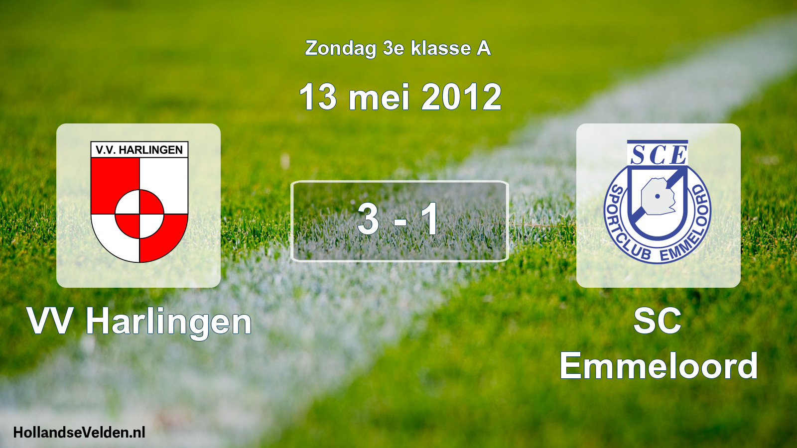 Total number of matches played: VV Harlingen - SC Emmeloord 3 - 1 (13 May 2012)