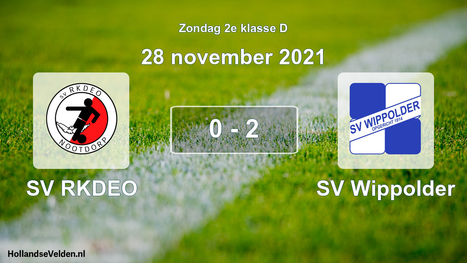 Total number of matches played: SV RKDEO - SV Wippolder 0 - 2 (28 November 2021)