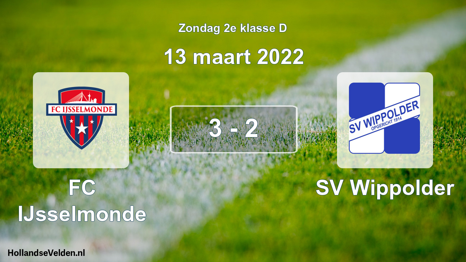 Total number of matches played: FC IJsselmonde - SV Wippolder 3 - 2 (13 March 2022)