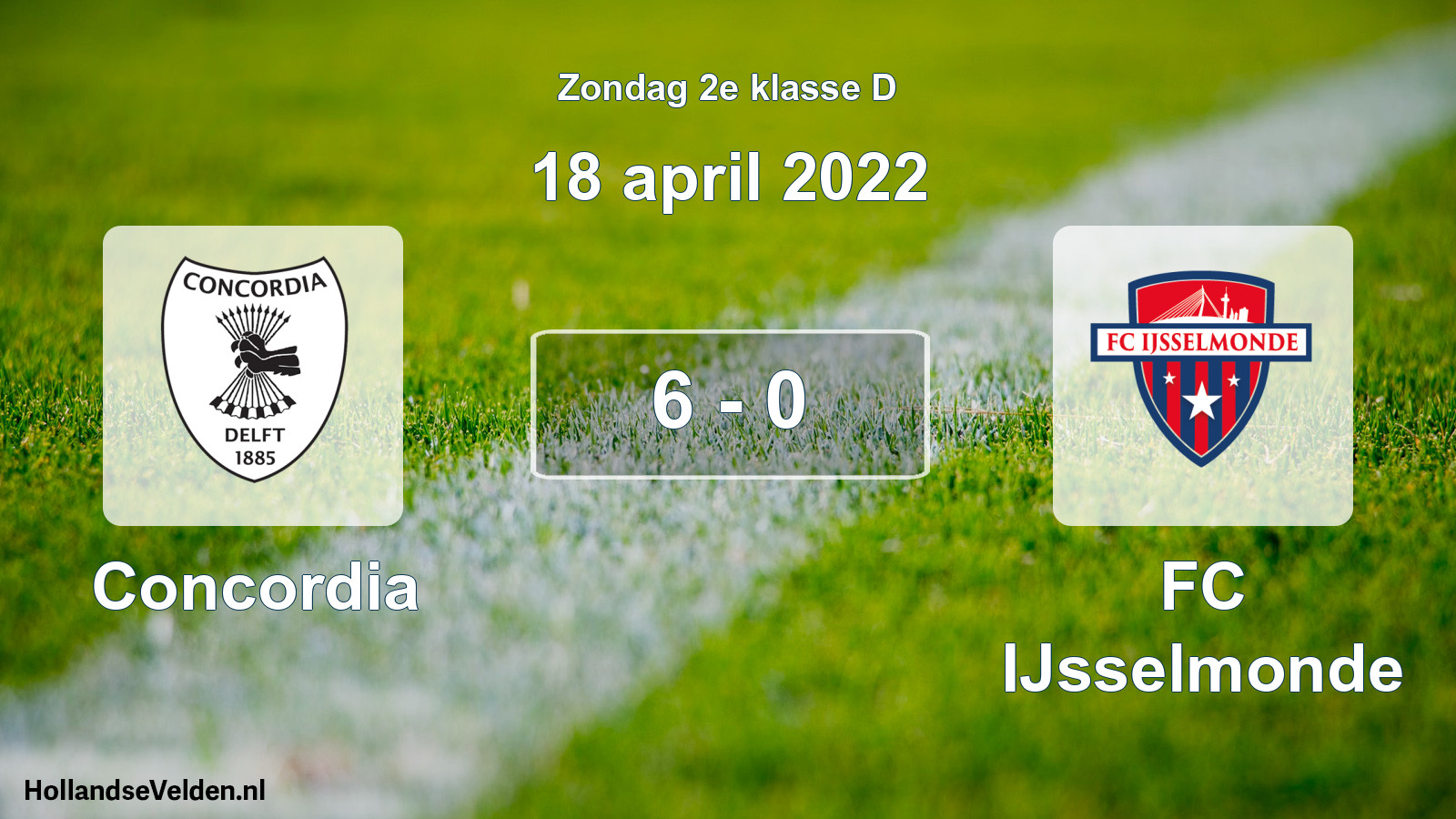 Total number of matches played: Concordia - FC IJsselmonde 6 - 0 (18 April 2022)