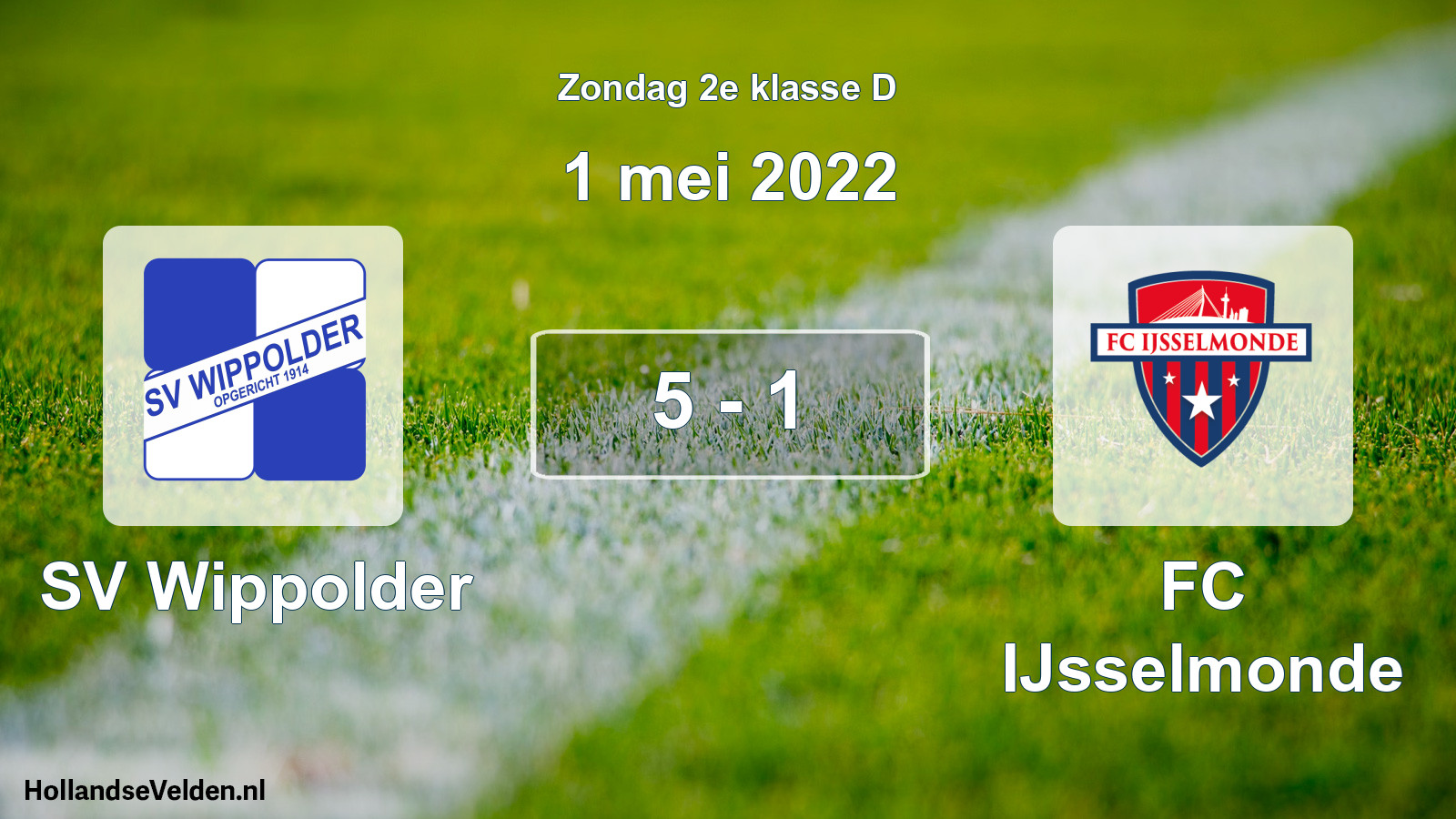 Total number of matches played: SV Wippolder - FC IJsselmonde 5 - 1 (1 May 2022)