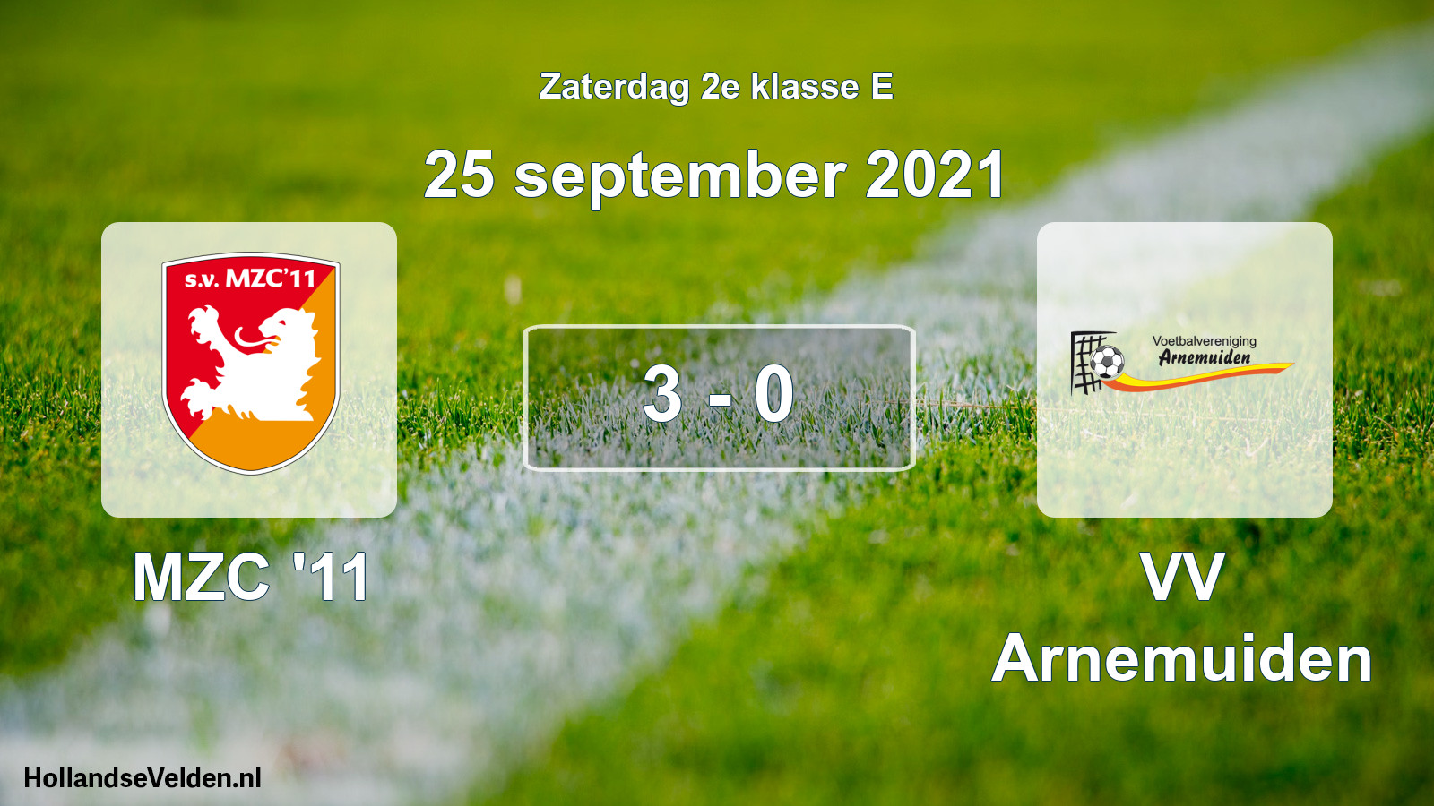 Total number of matches played: MZC '11 - VV Arnemuiden 3 - 0 (25 September 2021)