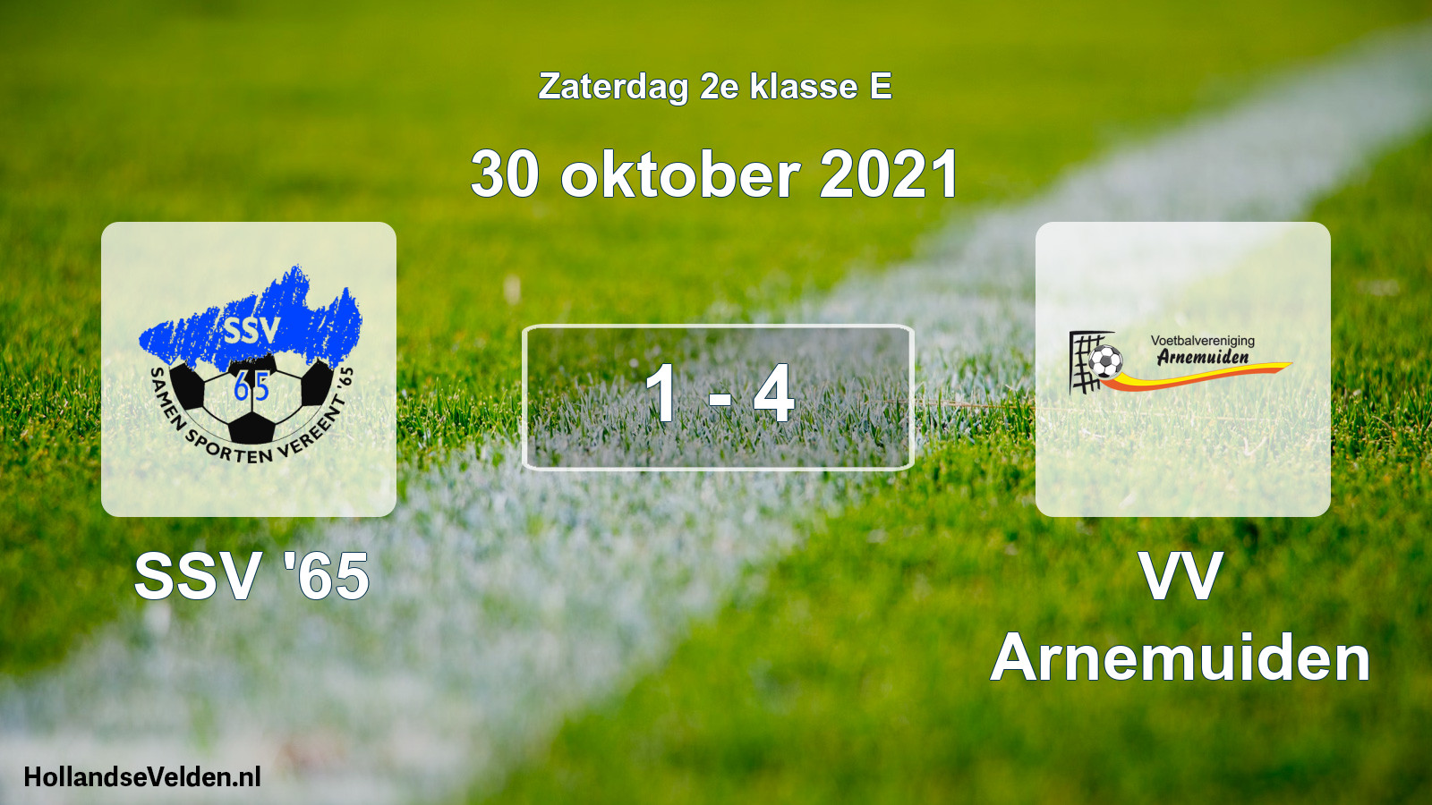 Total number of matches played: SSV '65 - VV Arnemuiden 1 - 4 (30 October 2021)