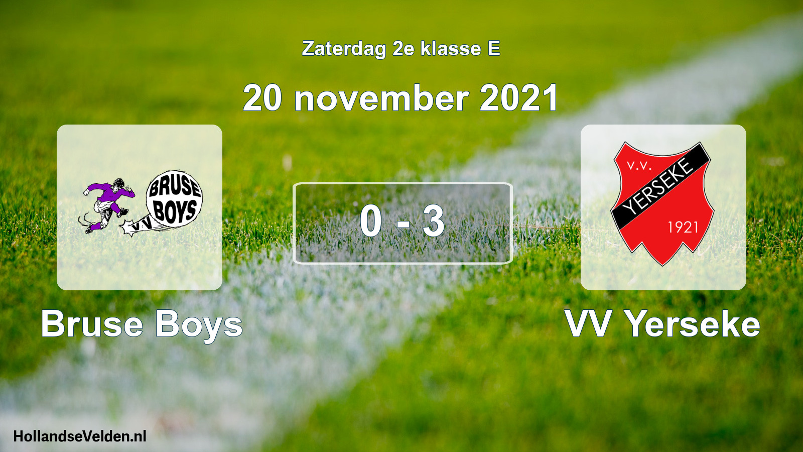 Total number of matches played: Bruse Boys - VV Yerseke 0 - 3 (20 November 2021)