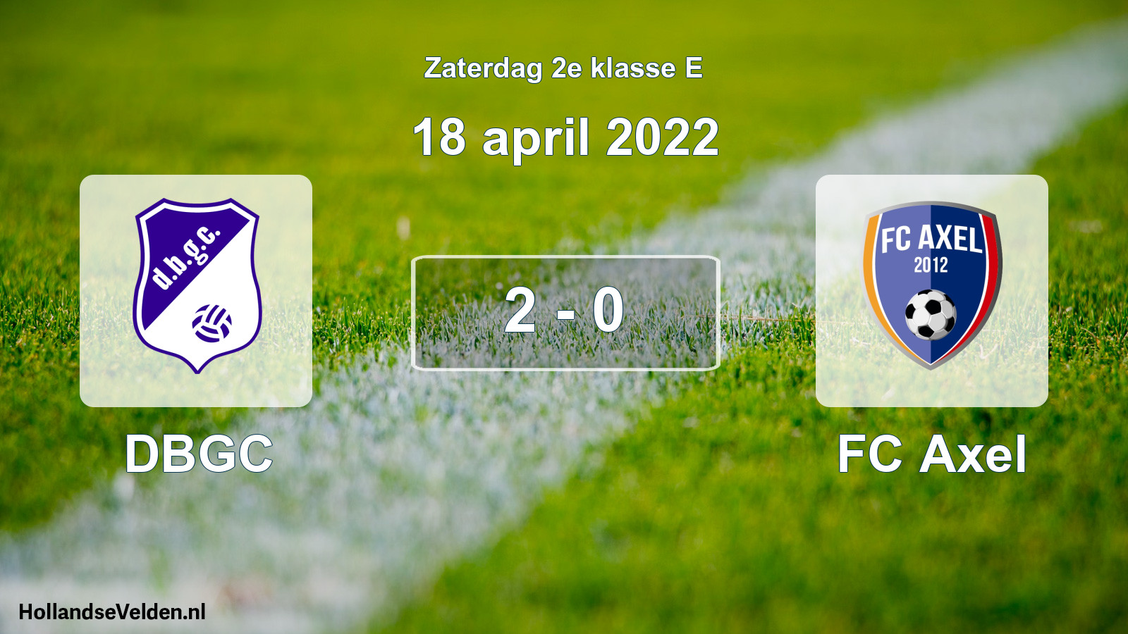Total number of matches played: DBGC - FC Axel 2 - 0 (18 April 2022)
