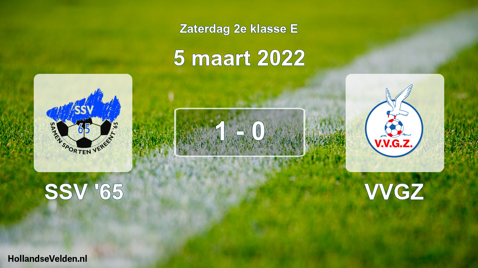 Total number of matches played: SSV '65 - VVGZ 1 - 0 (5 March 2022)