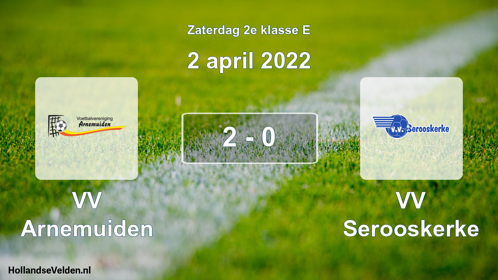 Total number of matches played: VV Arnemuiden - VV Serooskerke 2 - 0 (2 April 2022)