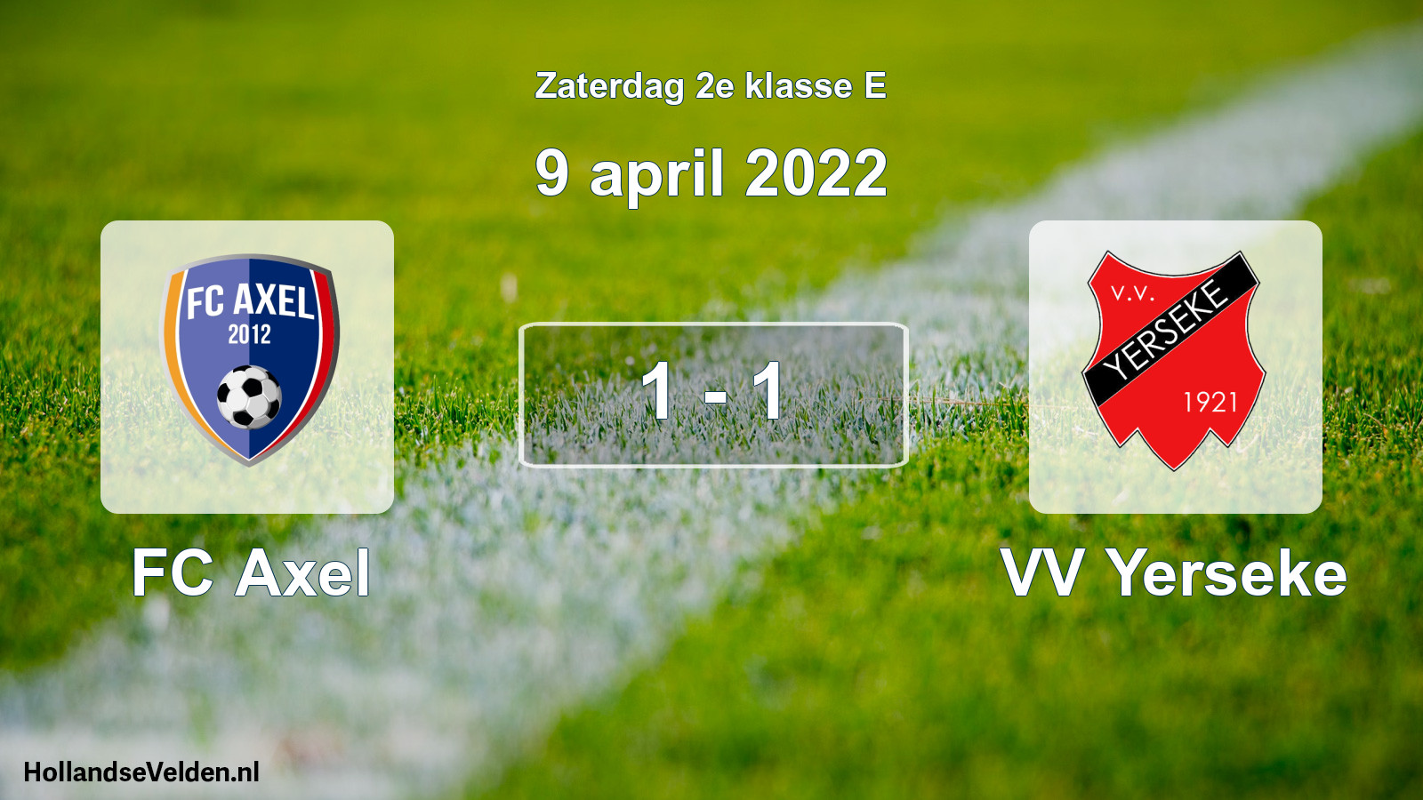 Total number of matches played: FC Axel - VV Yerseke 1 - 1 (9 April 2022)