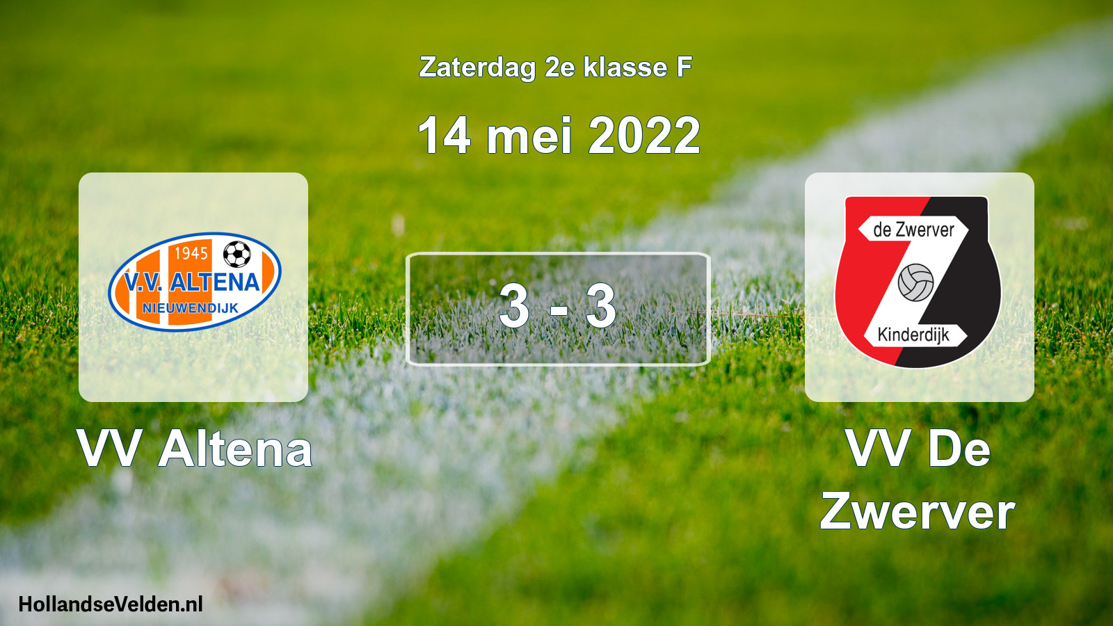 Total number of matches played: VV Altena - VV De Zwerver 3 - 3 (14 May 2022)