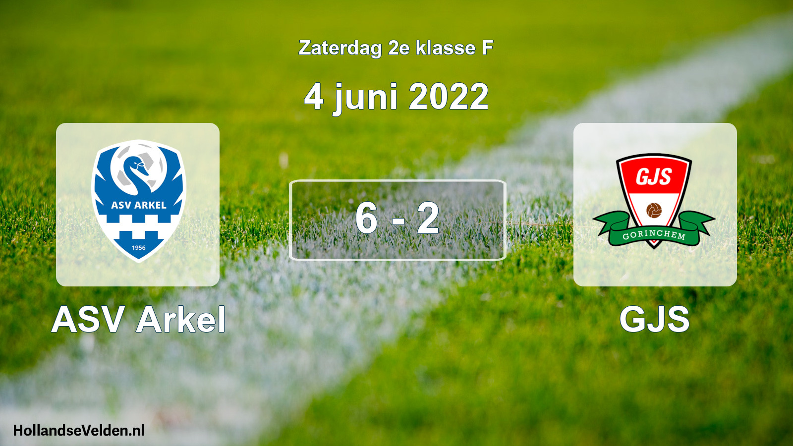 Total number of matches played: ASV Arkel - GJS 6 - 2 (4 June 2022)
