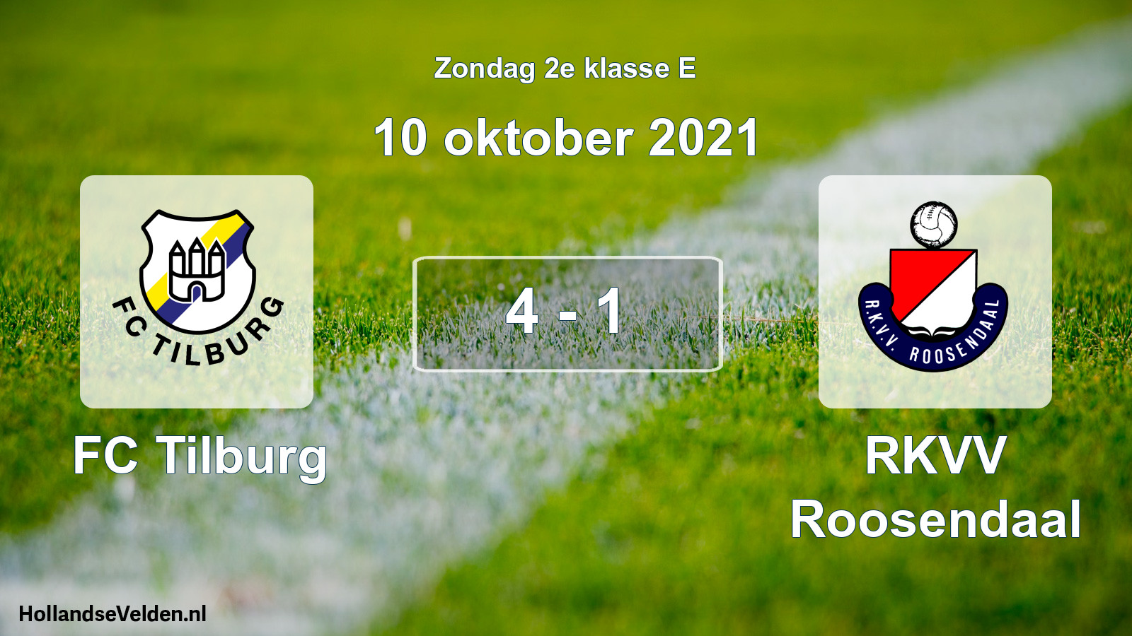 Total number of matches played: FC Tilburg - RKVV Roosendaal 4 - 1 (10 October 2021)