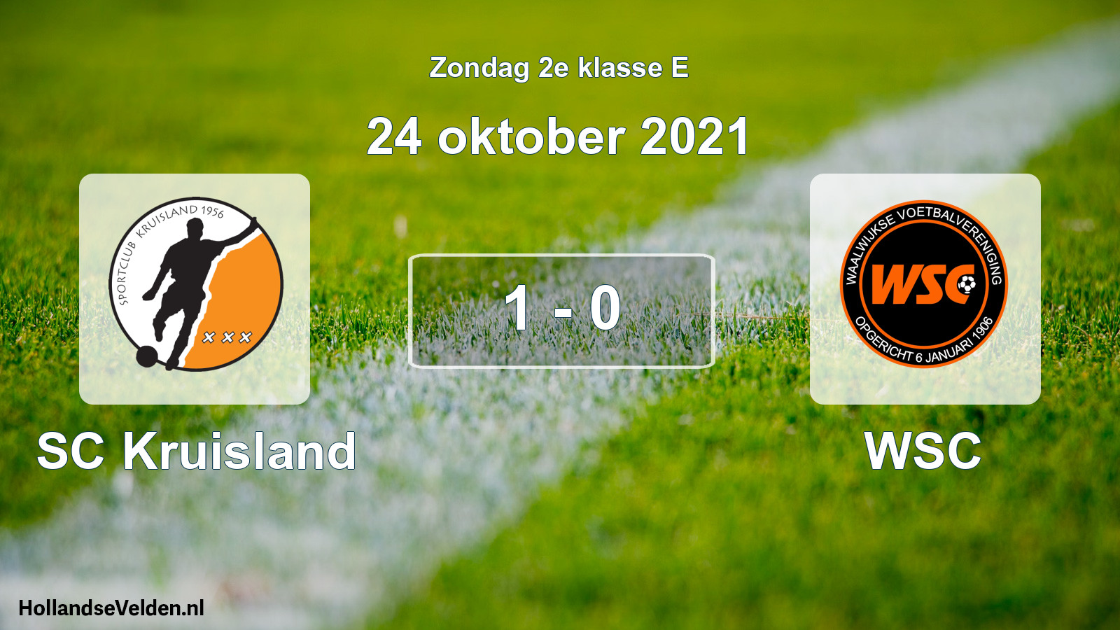 Total number of matches played: SC Kruisland - WSC 1 - 0 (24 October 2021)