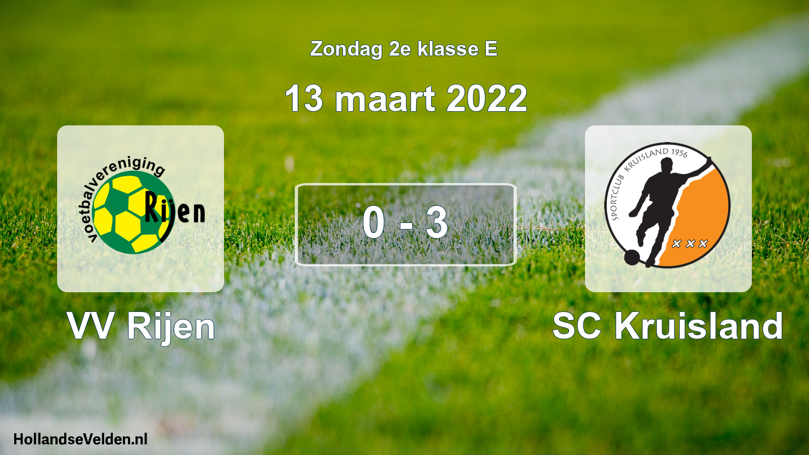 Total number of matches played: VV Rijen - SC Kruisland 0 - 3 (13 March 2022)