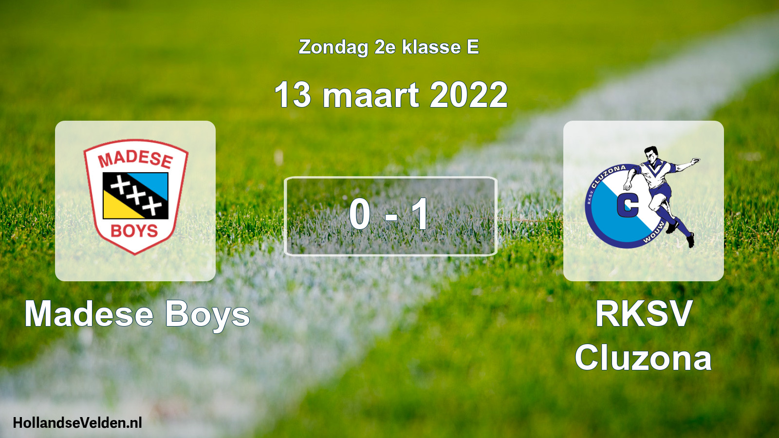 Total number of matches played: Madese Boys - RKSV Cluzona 0 - 1 (13 March 2022)