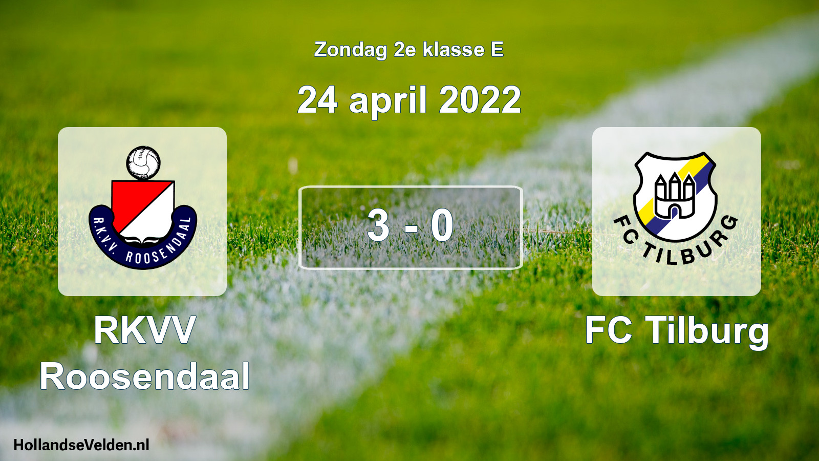 Total number of matches played: RKVV Roosendaal - FC Tilburg 3 - 0 (24 April 2022)