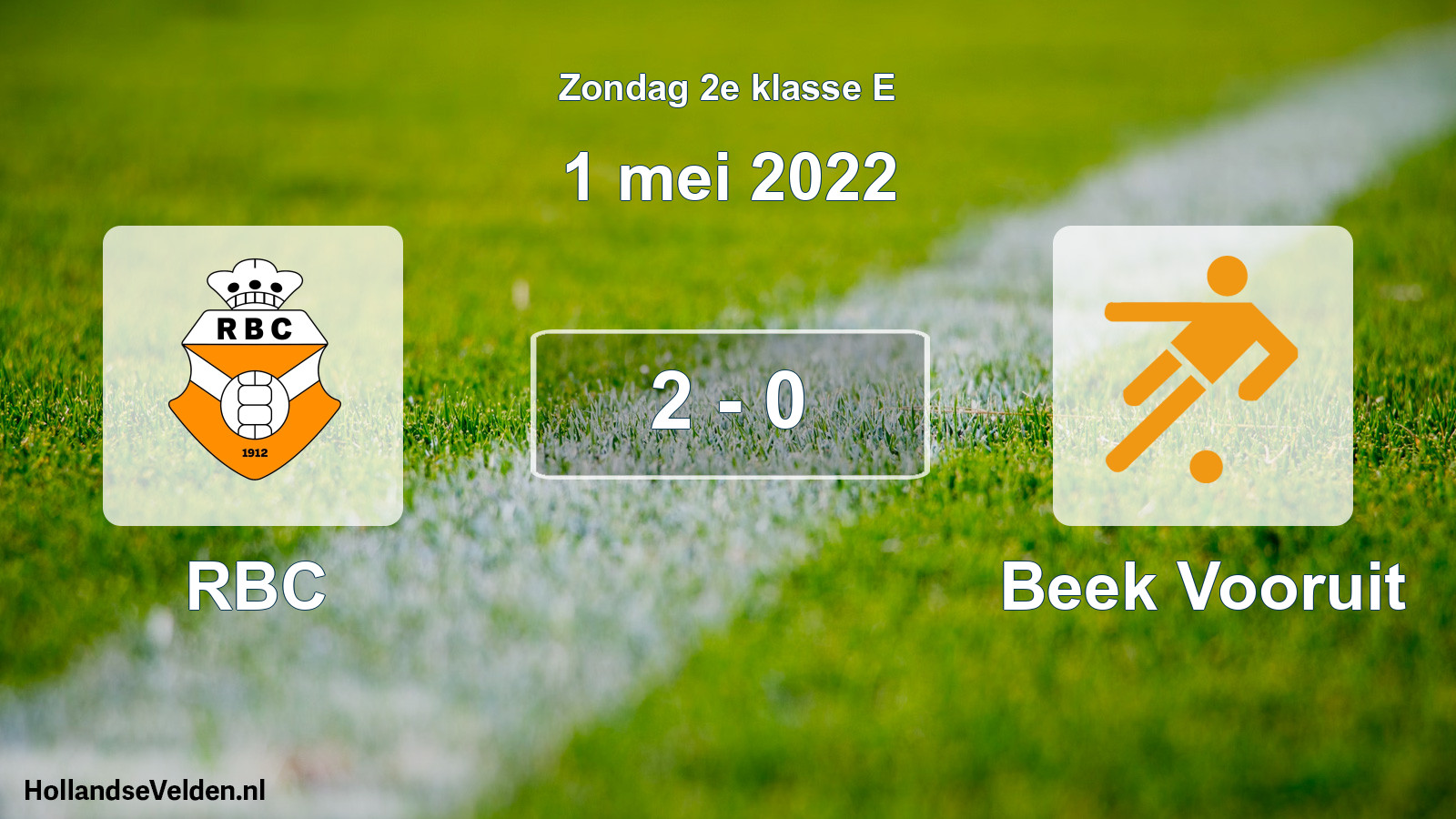 Total number of matches played: RBC - Beek Vooruit 2 - 0 (1 May 2022)