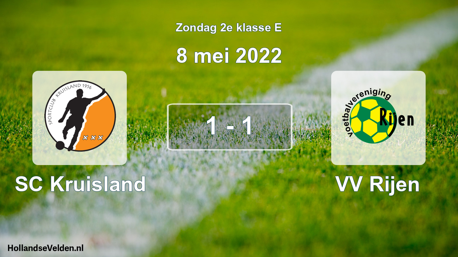 Total number of matches played: SC Kruisland - VV Rijen 1 - 1 (8 May 2022)