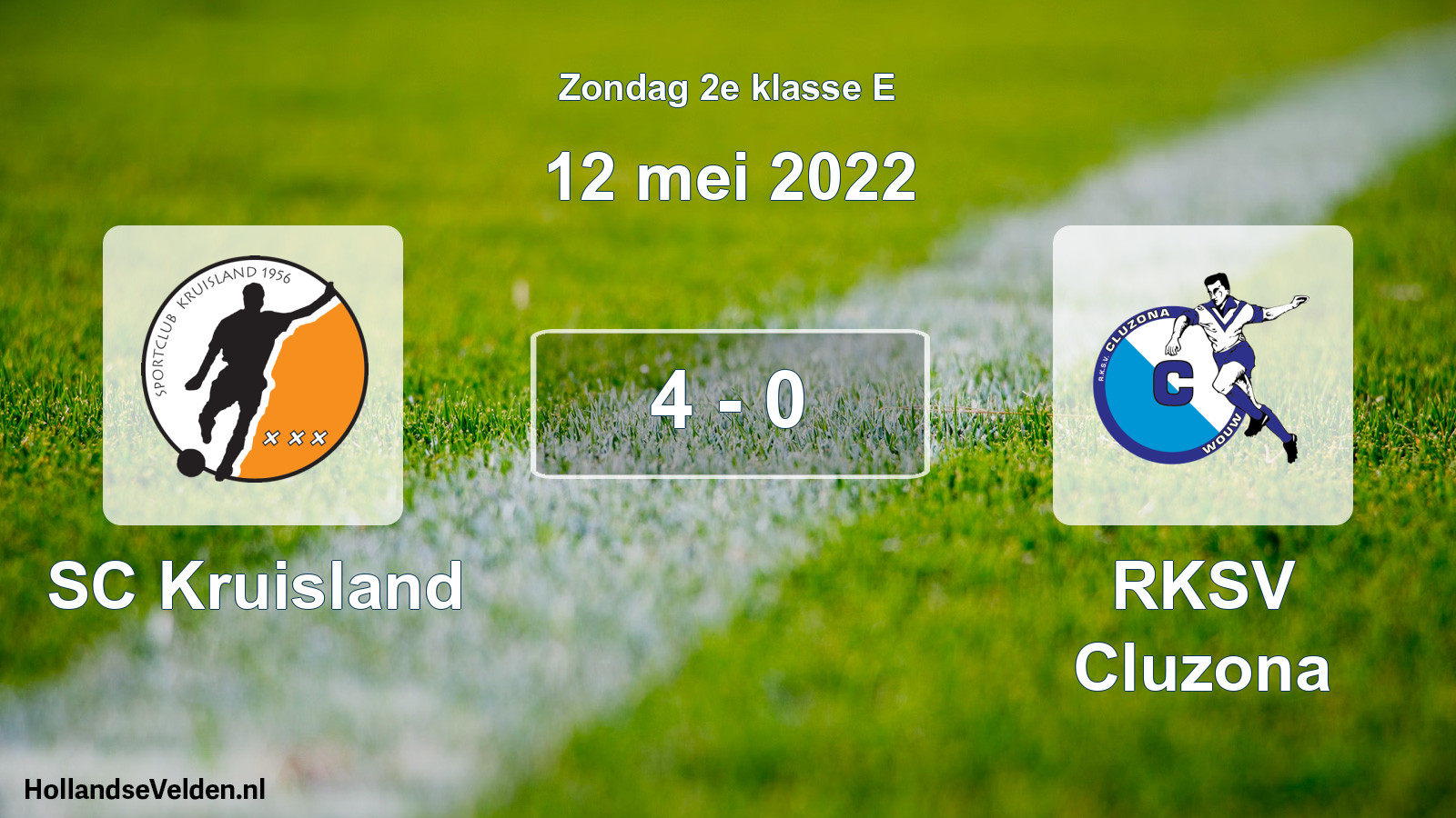 Total number of matches played: SC Kruisland - RKSV Cluzona 4 - 0 (12 May 2022)