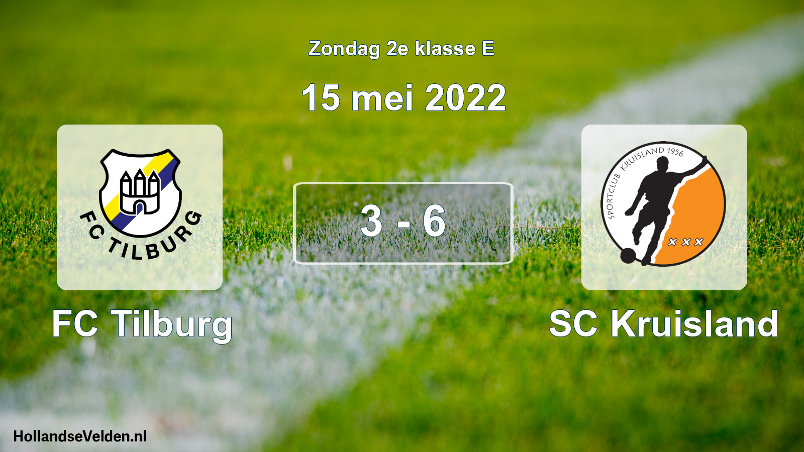 Total number of matches played: FC Tilburg - SC Kruisland 3 - 6 (15 May 2022)