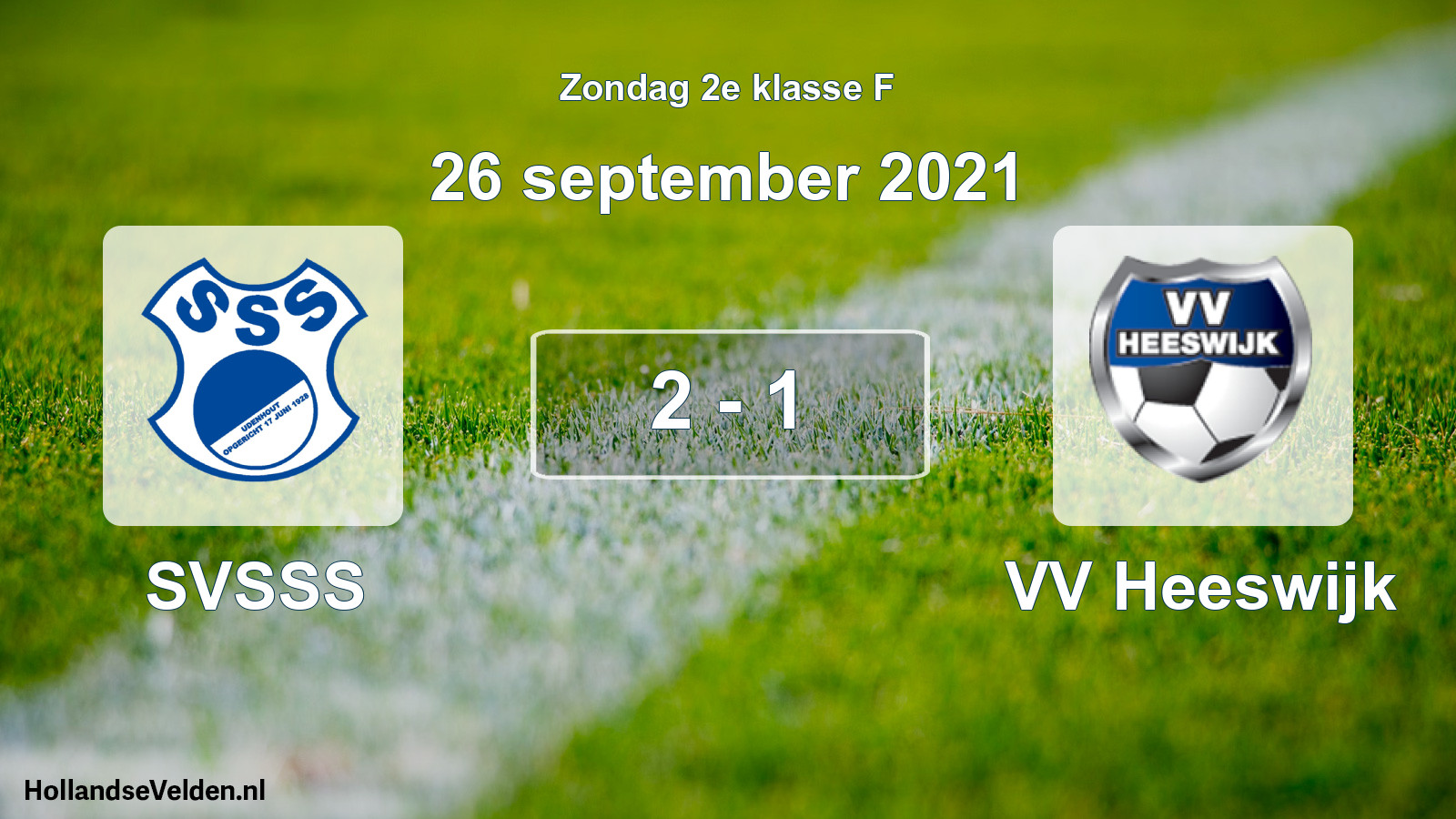 Total number of matches played: SVSSS - VV Heeswijk 2 - 1 (26 September 2021)