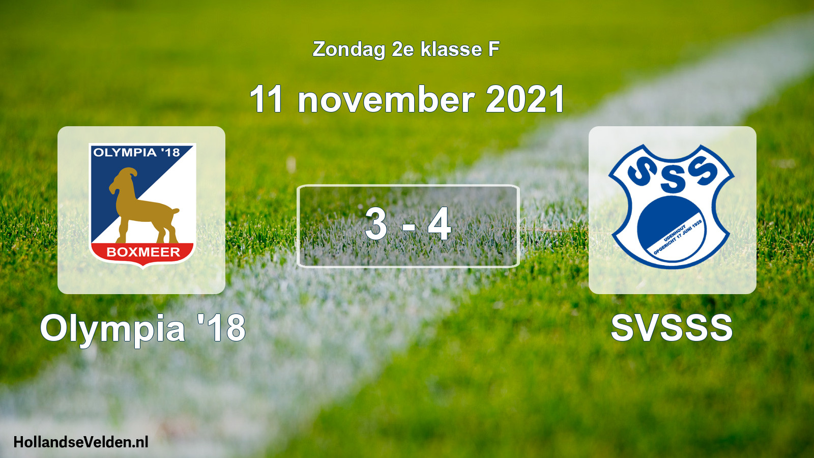 Total number of matches played: Olympia '18 - SVSSS 3 - 4 (11 November 2021)